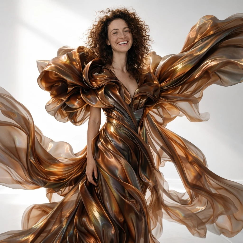 Тренд: Скульптура из шелка — GPT Image 1.5 промт