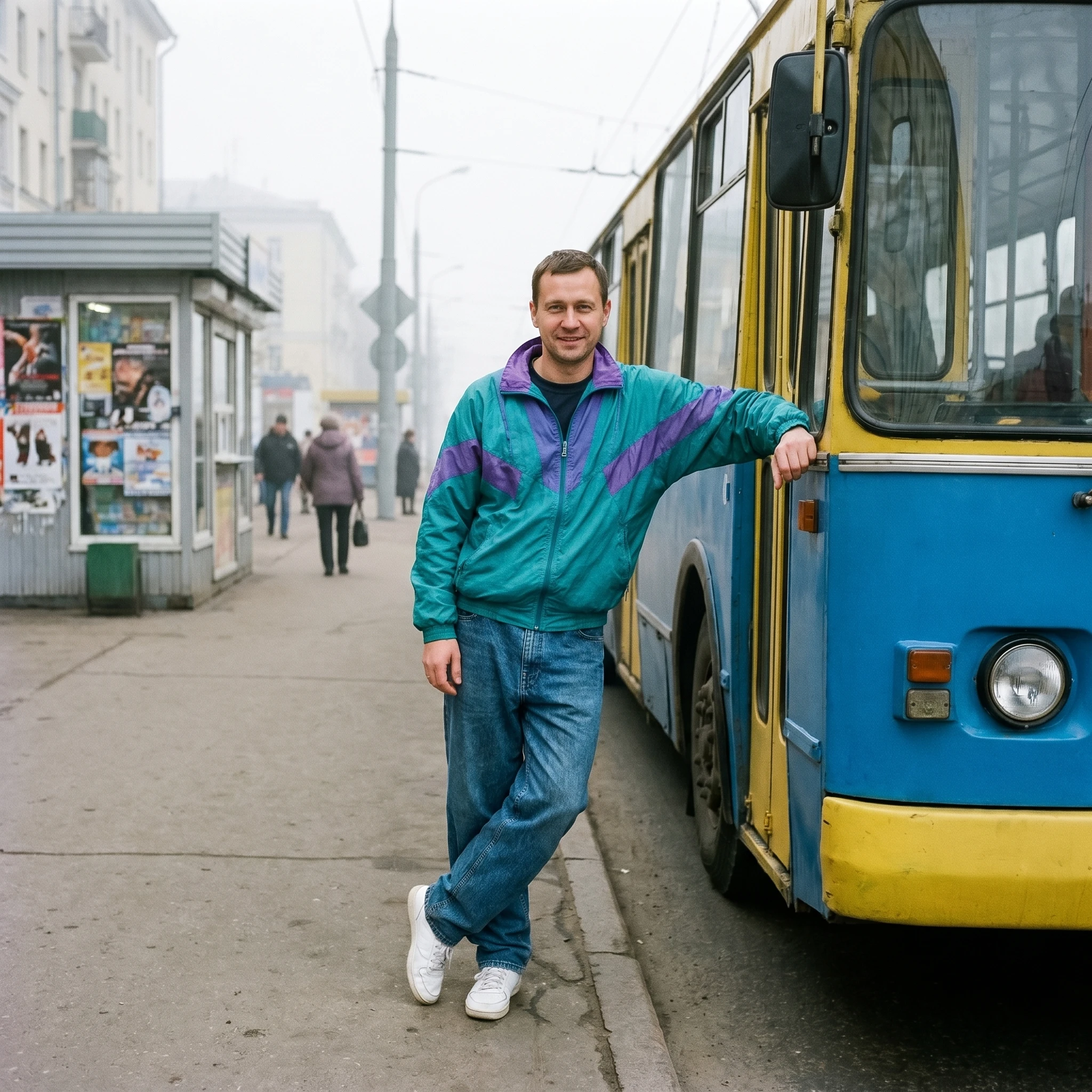 Троллейбус: Ностальгия 90-х — Nano Banana Pro промт