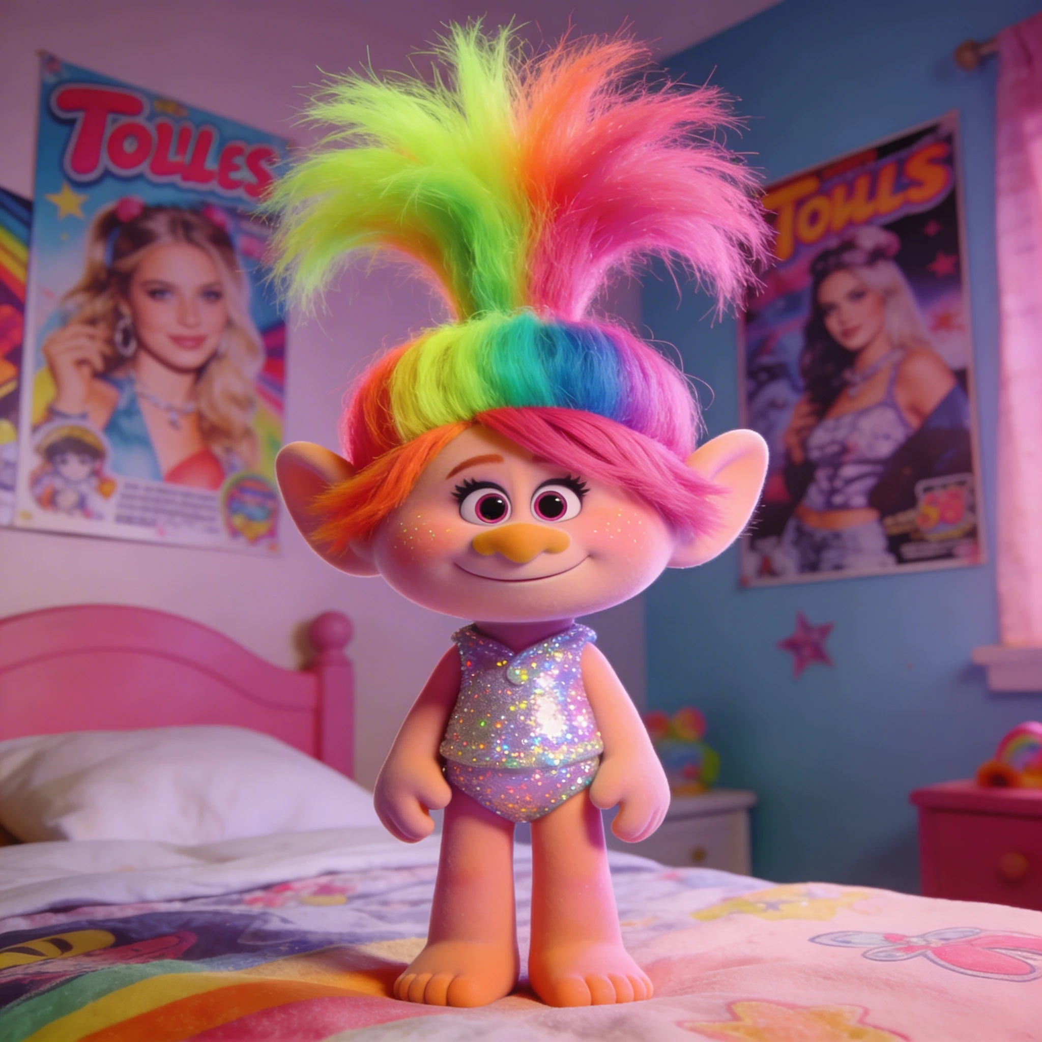 Тролли в стиле ретро-игрушек — Seedream 4.5 промт