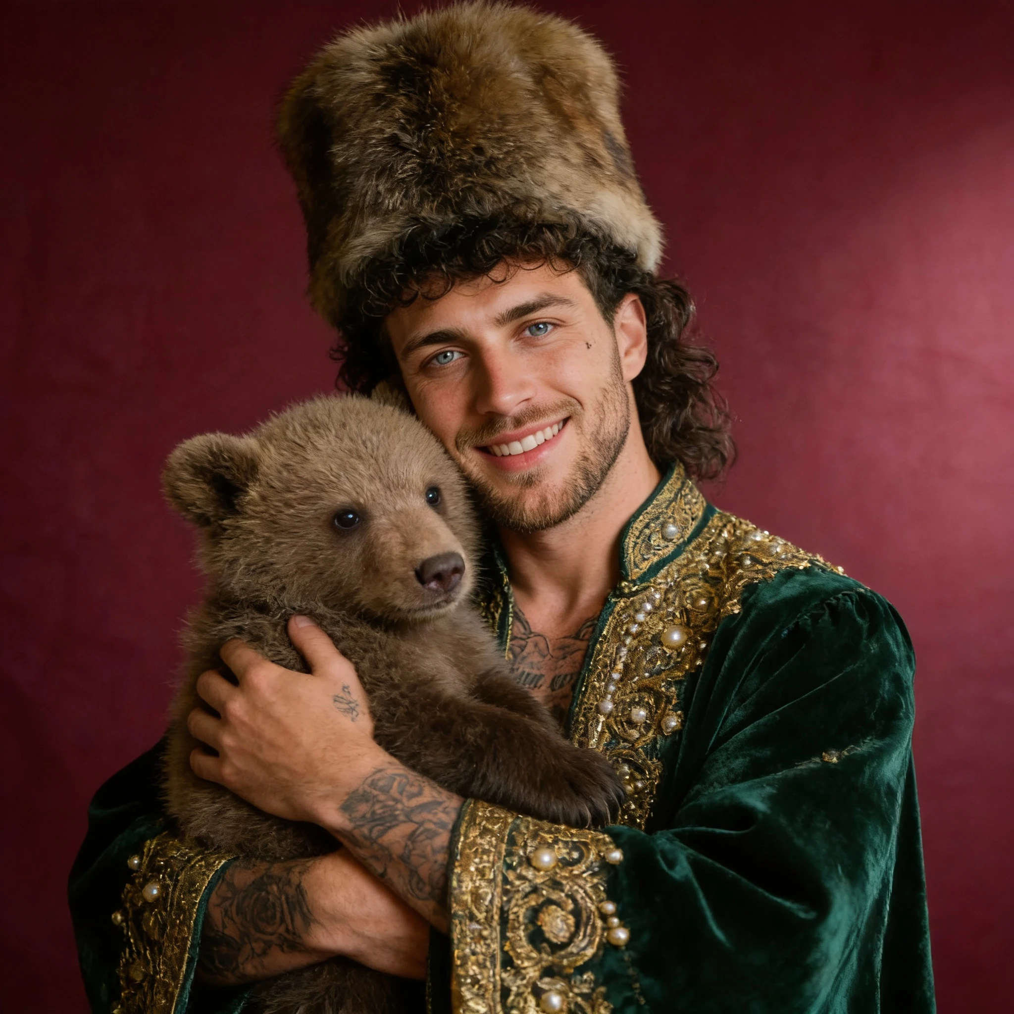 Царский Сын с Медвежонком — Seedream 4.5 промт