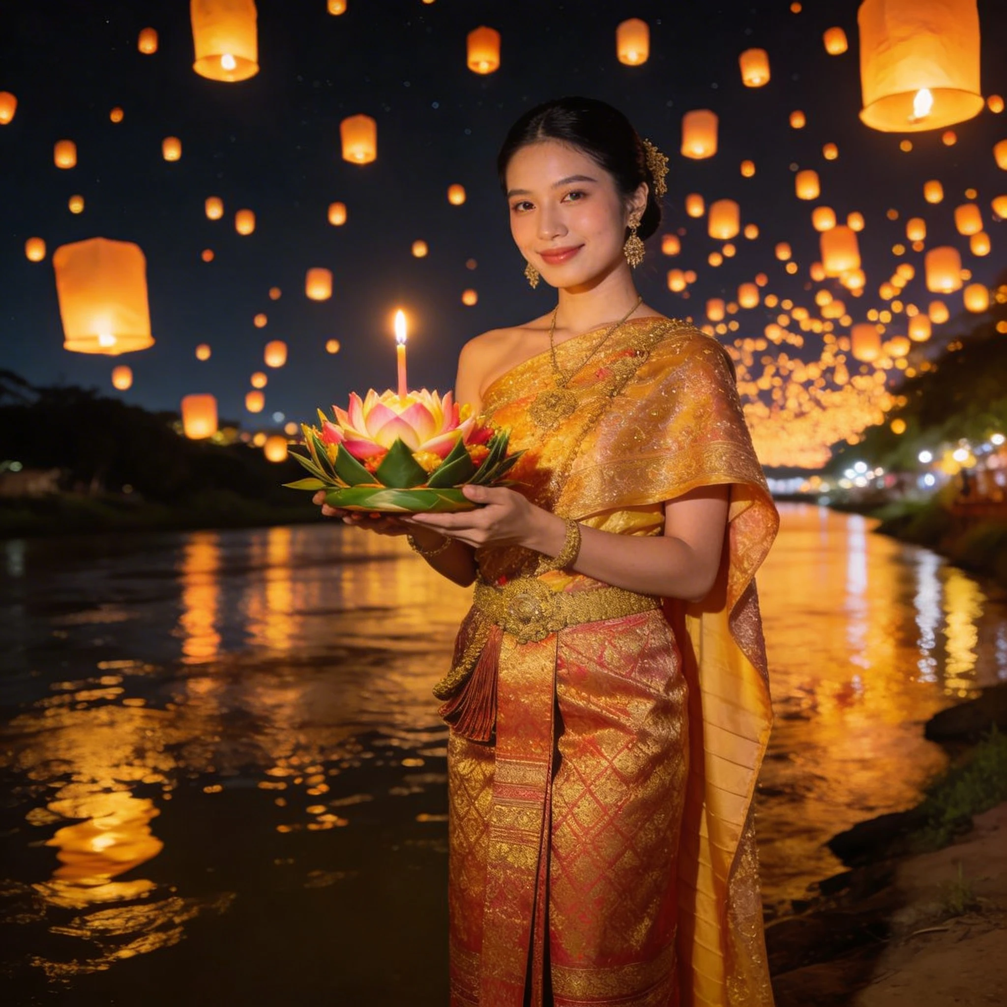 Участник фестиваля «Лой Кратонг» — Seedream 4.5 промт