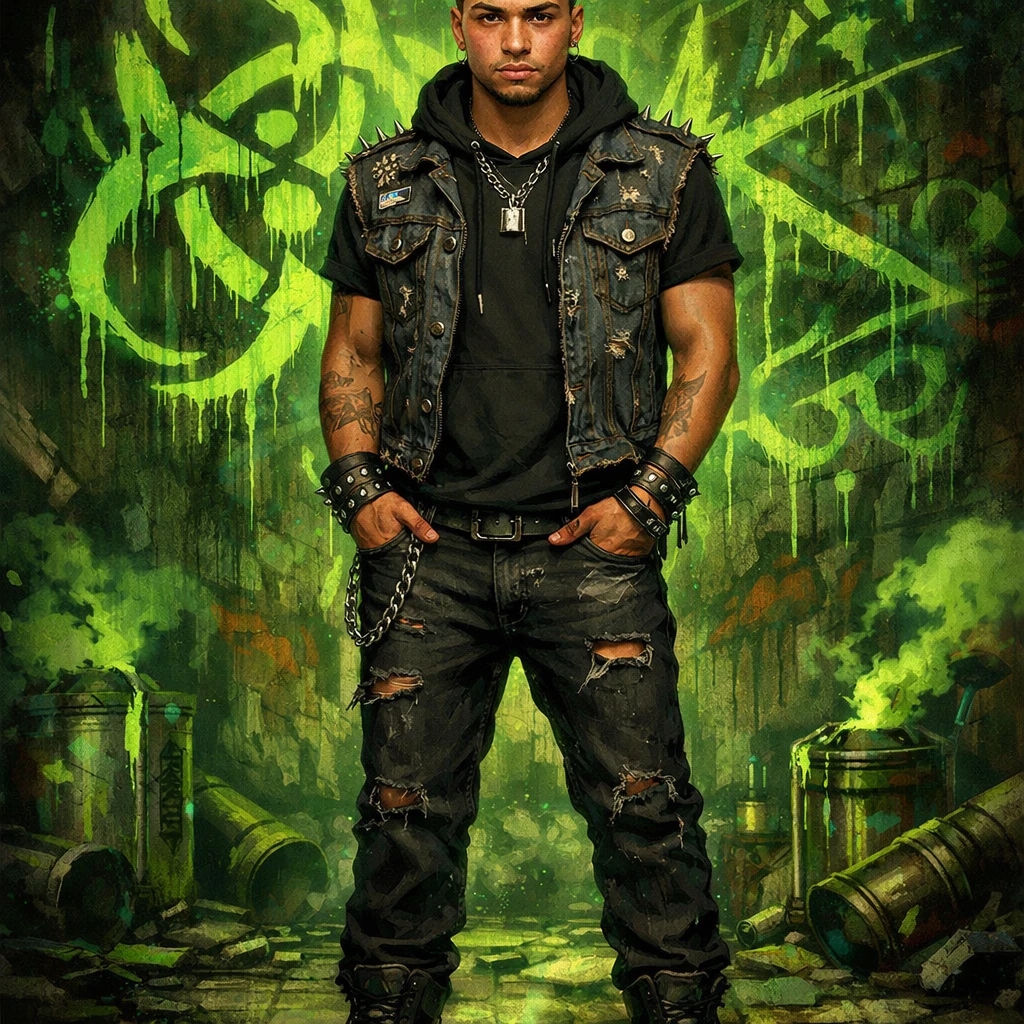 Уличный танцор в стиле «Arcane» — GPT Image 1.5 промт