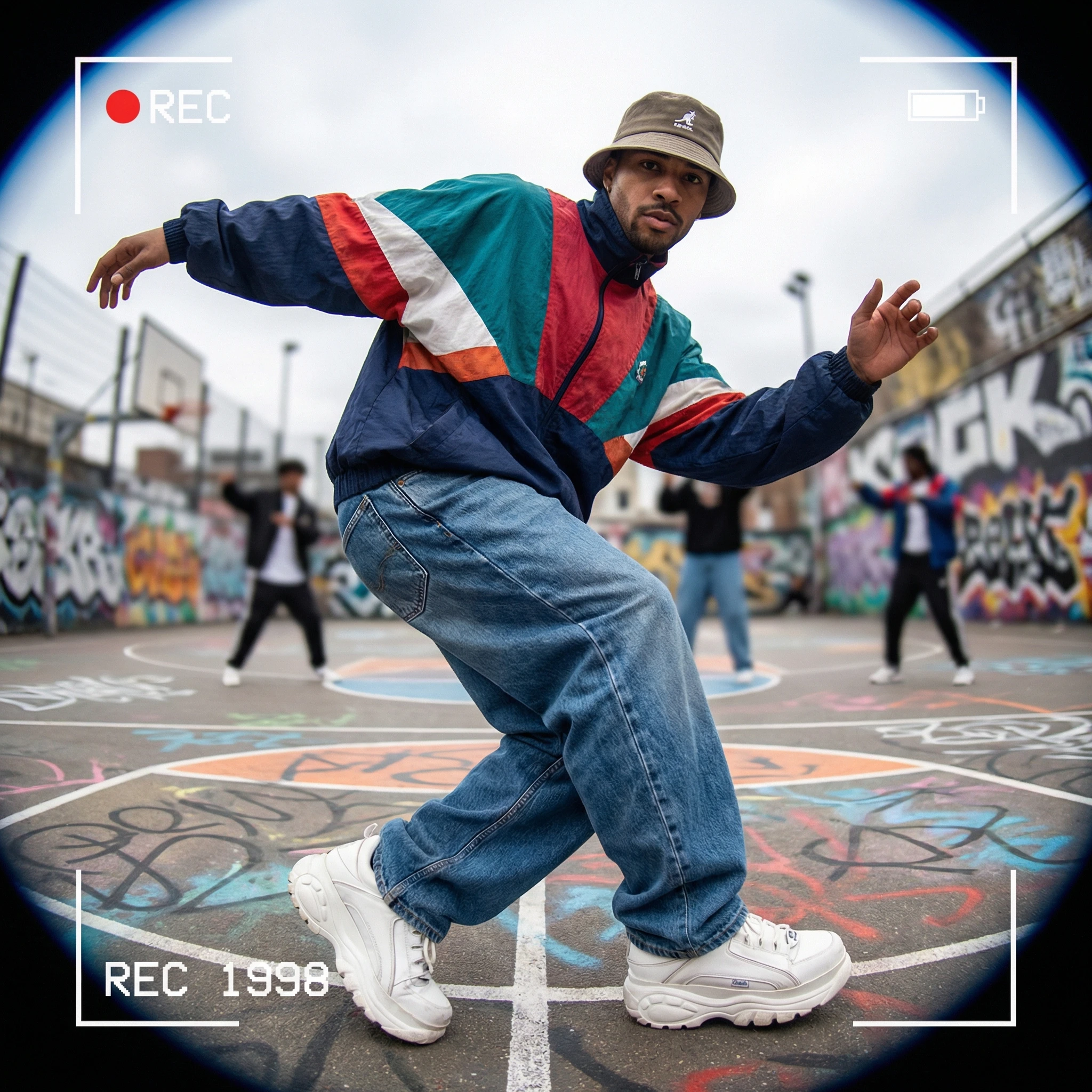 Уличный танцор в стиле TikTok 90-х — Nano Banana Pro промт