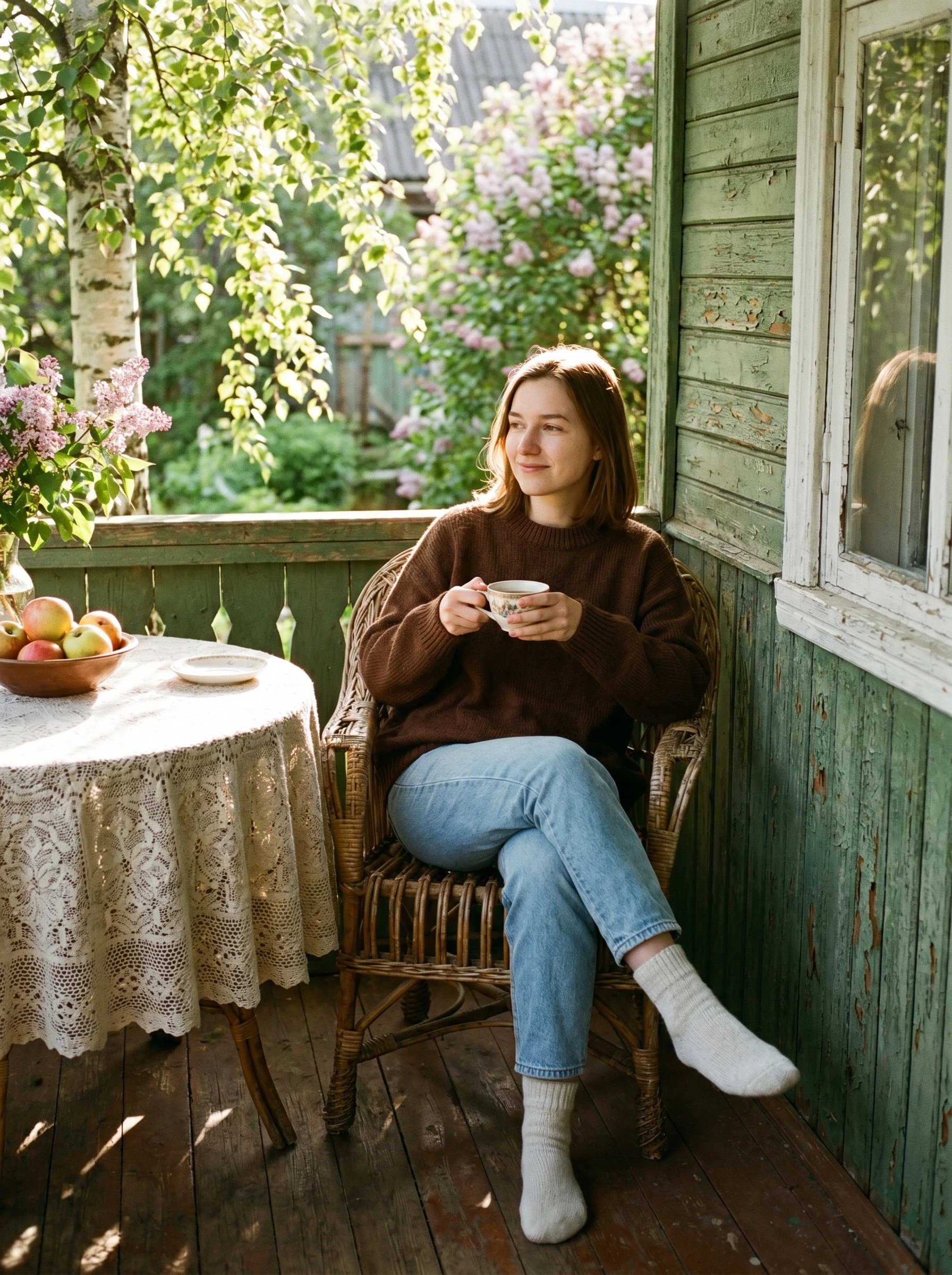 Утро на старой даче — Nano Banana Pro промт