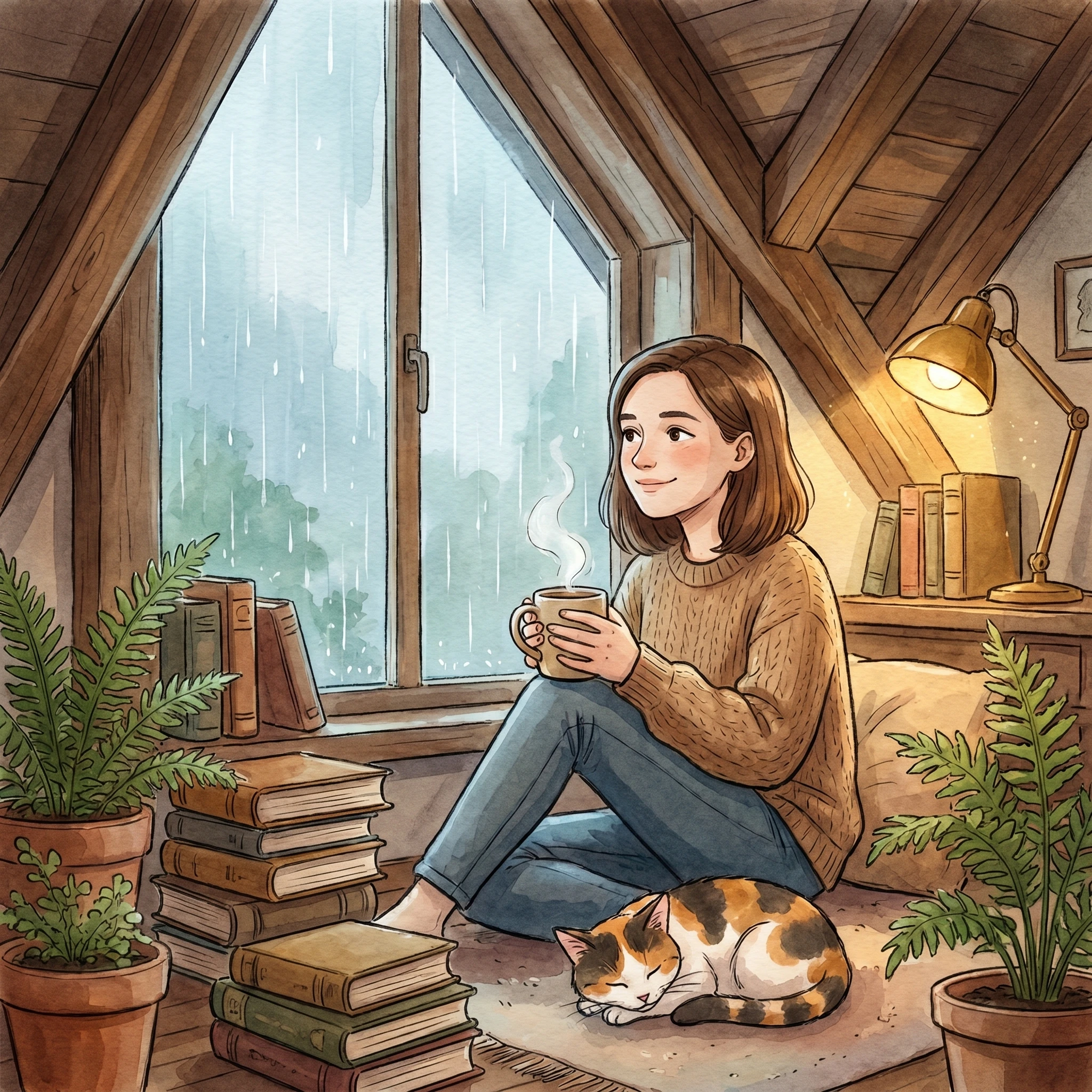 Уютное утро в стиле Ghibli — Nano Banana Pro промт