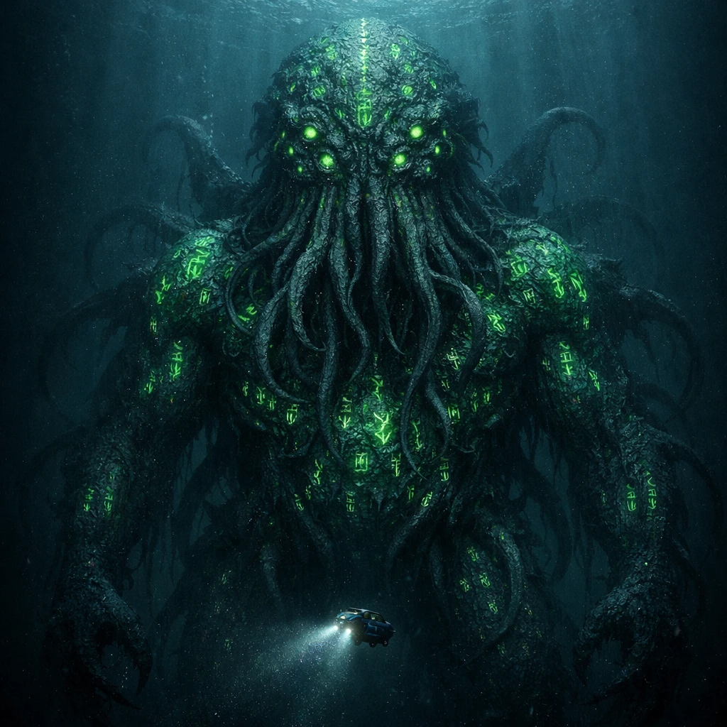 Ужас в стиле Лавкрафта под водой — GPT Image 1.5 промт