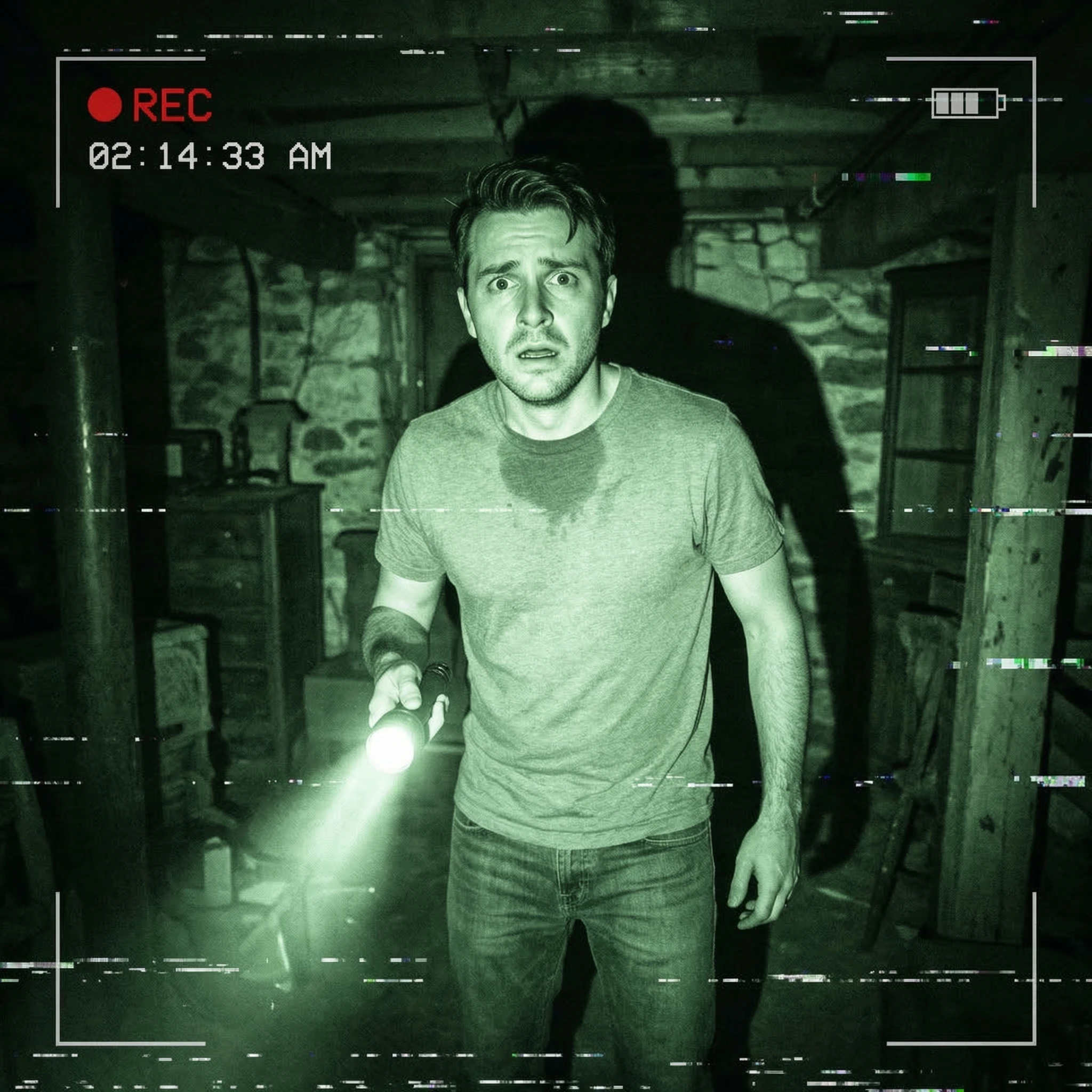 Ужас в стиле «Найденная пленка» — Nano Banana Pro промт