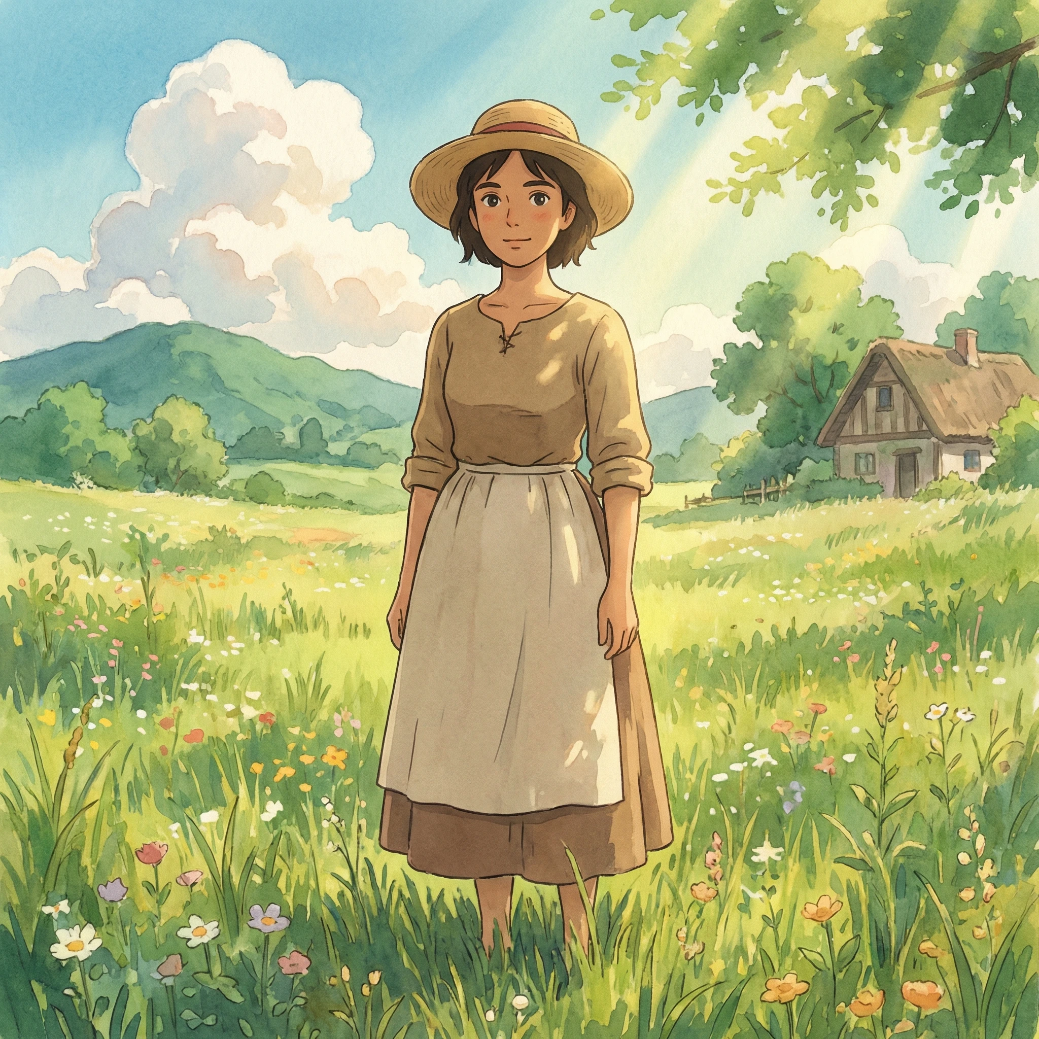 В стиле аниме Studio Ghibli — Nano Banana Pro промт