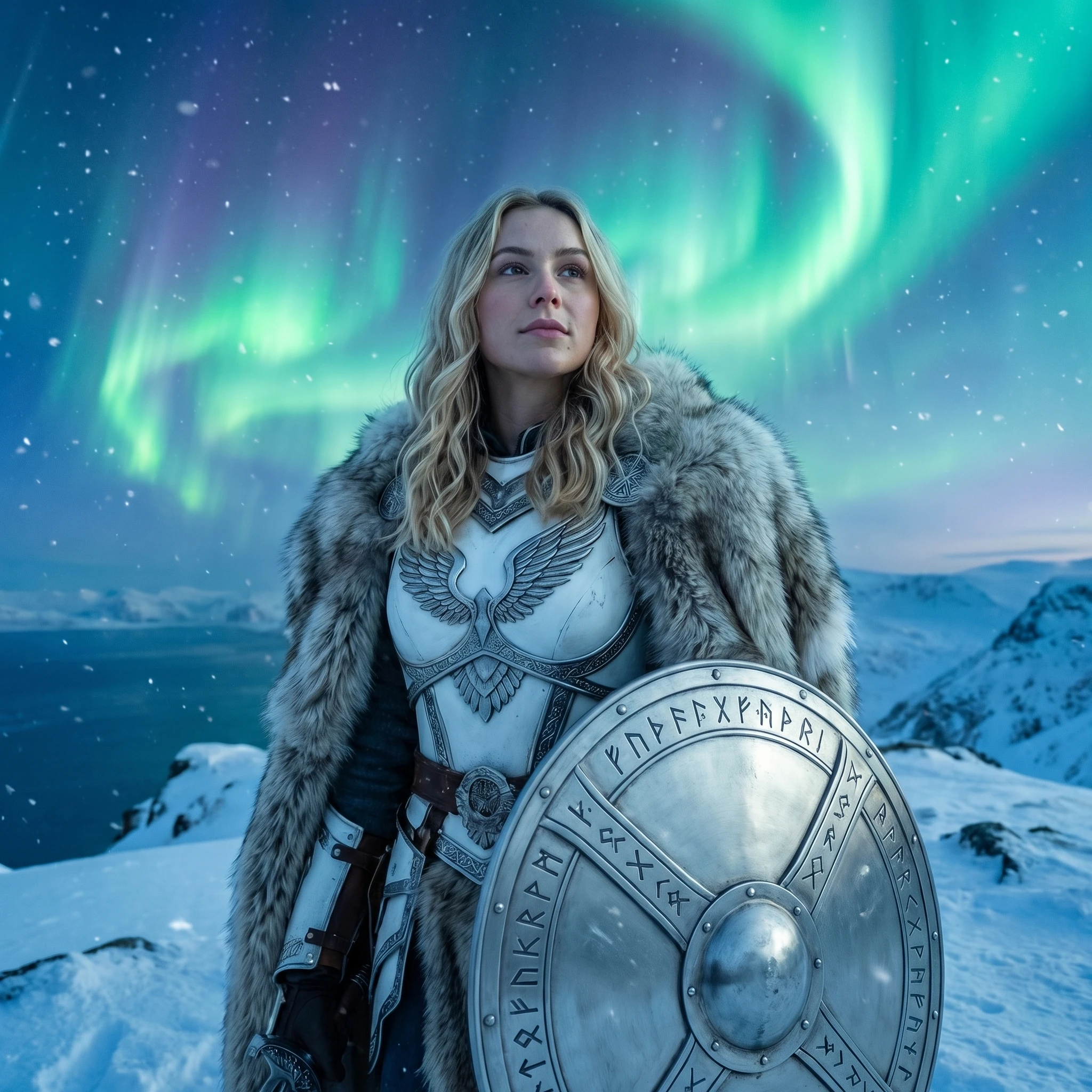 Валькирия северного сияния — Nano Banana Pro промт