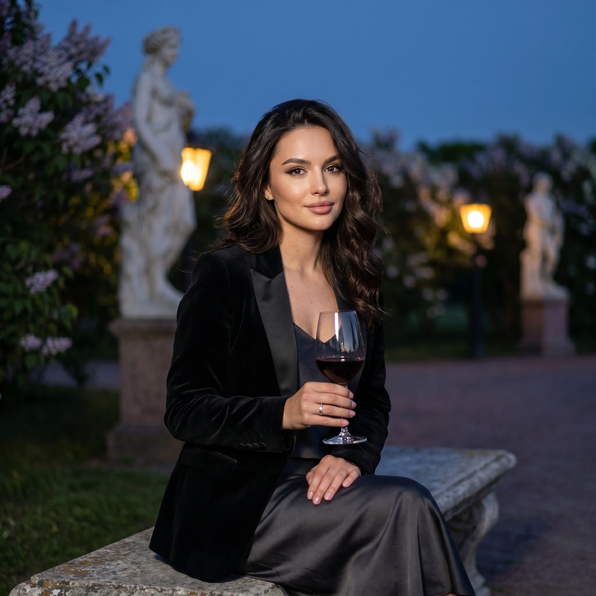 Вечер в старинном усадебном парке — Nano Banana Pro промт