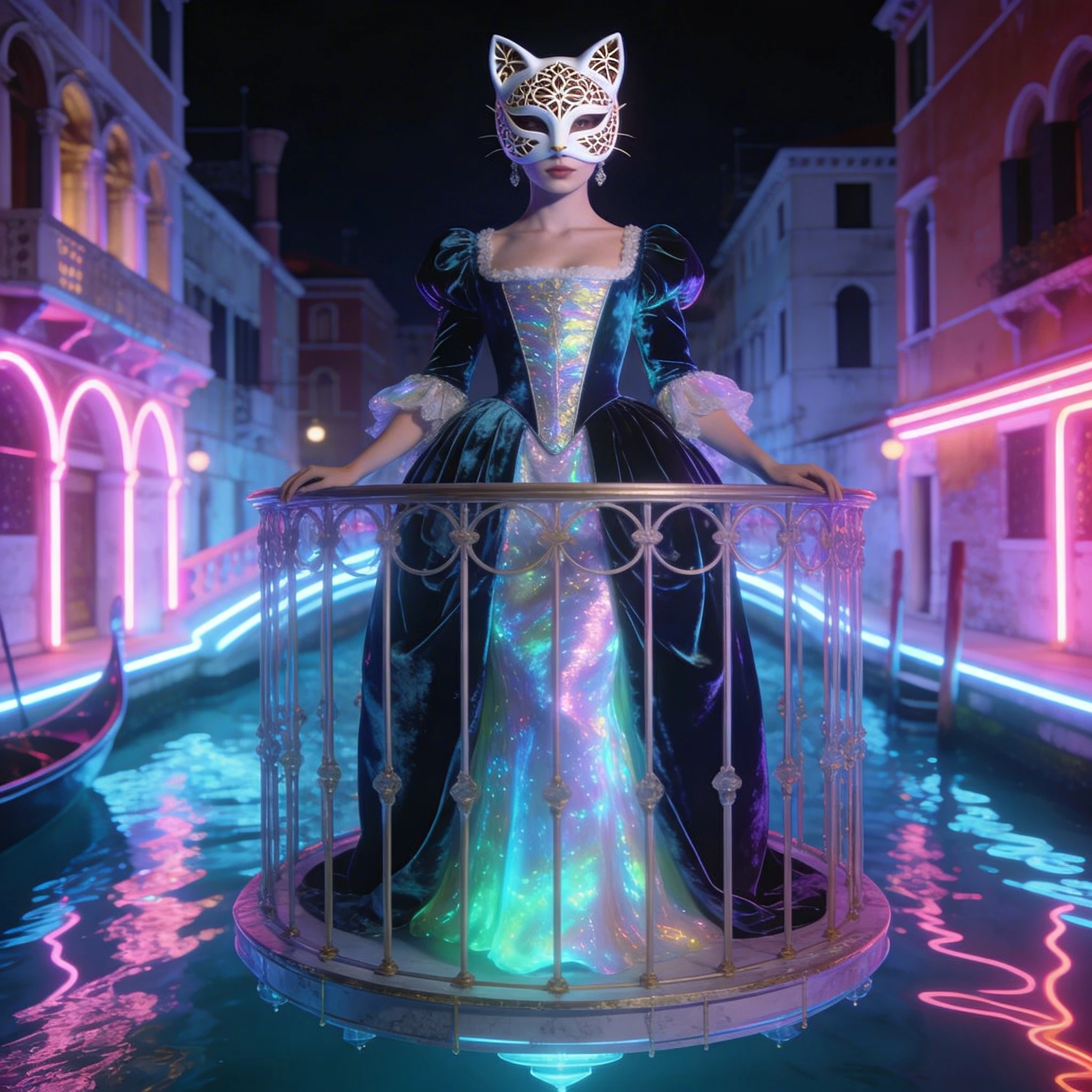 Венецианский бал-маскарад будущего — Seedream 4.5 промт