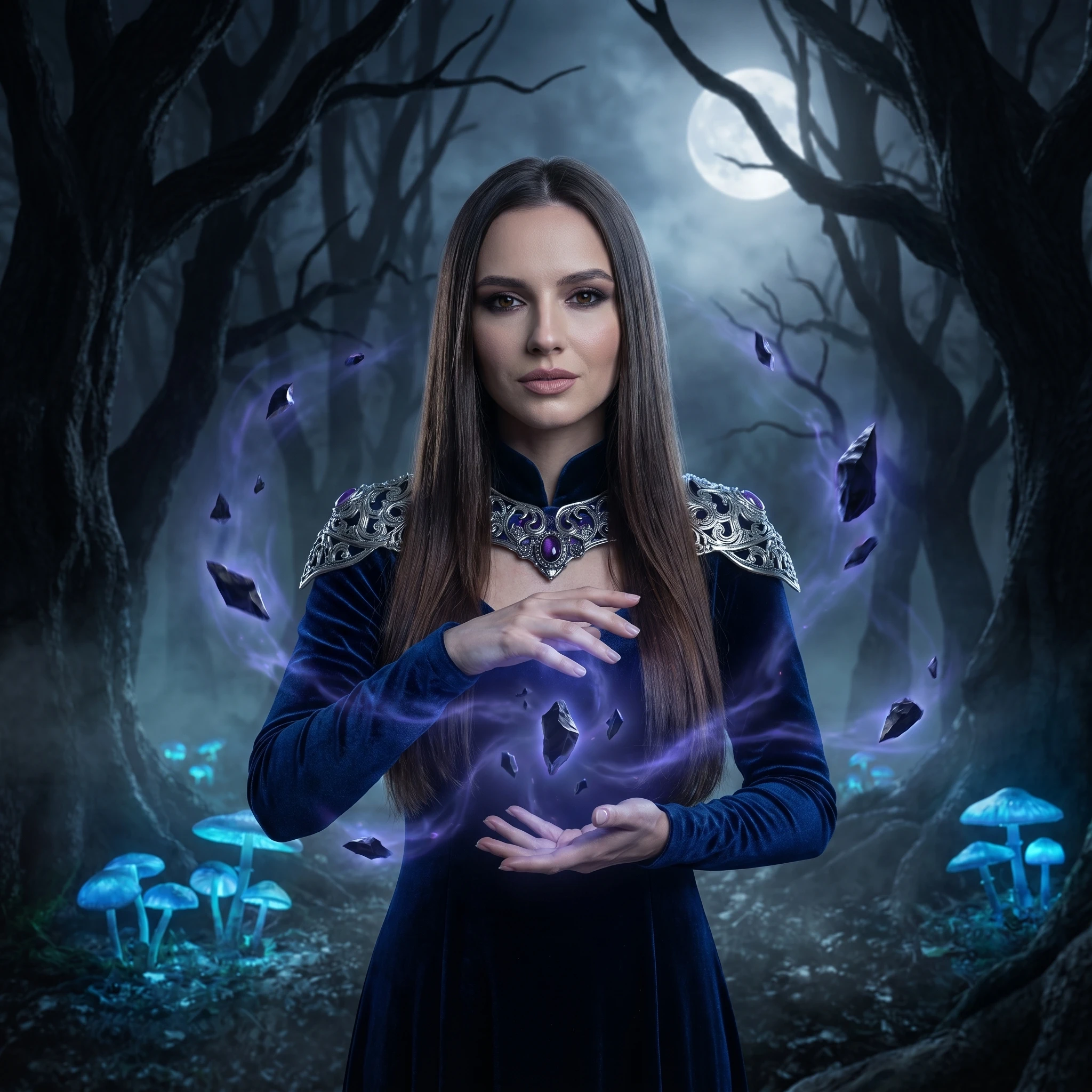 Верховная Жрица Ночного Леса — Nano Banana Pro промт