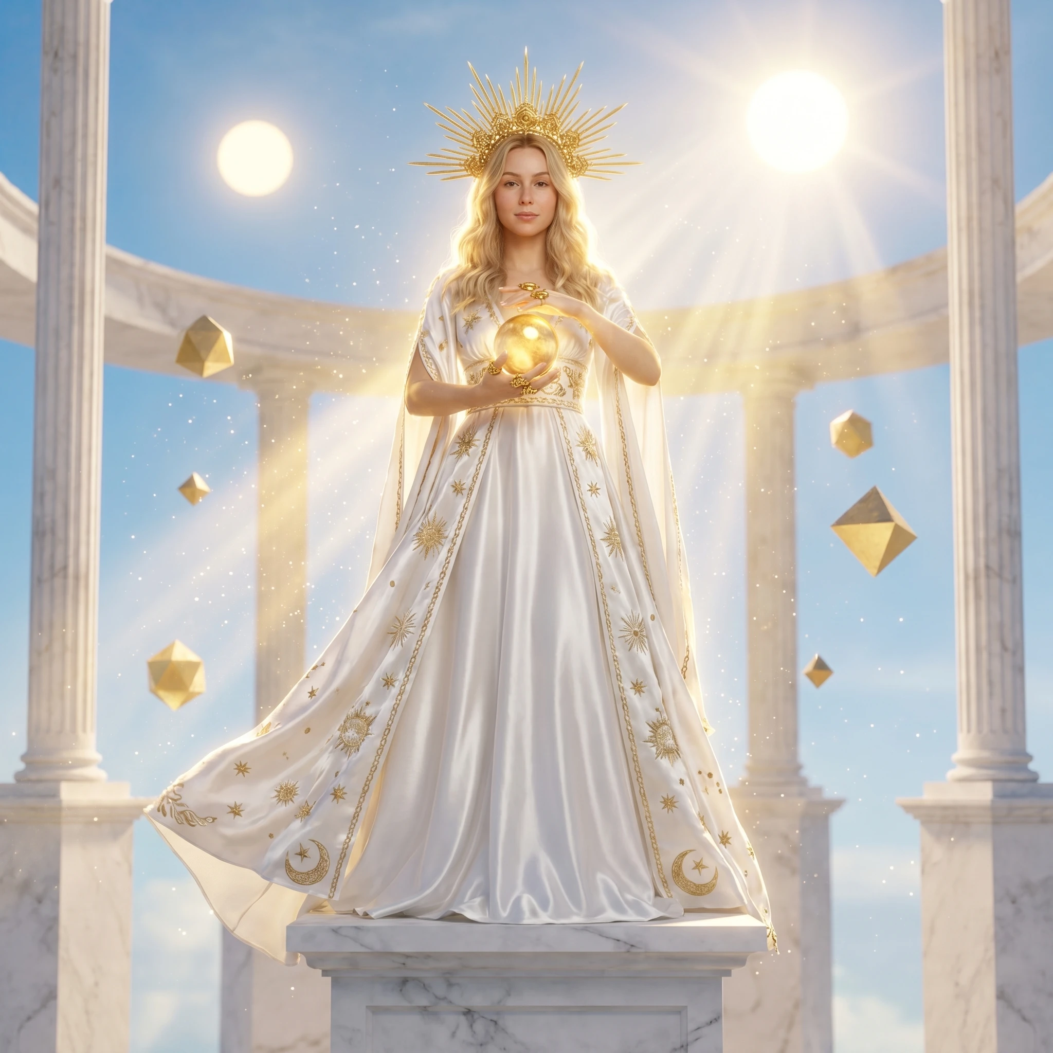 Верховная Жрица Солнечного Храма — Nano Banana Pro промт