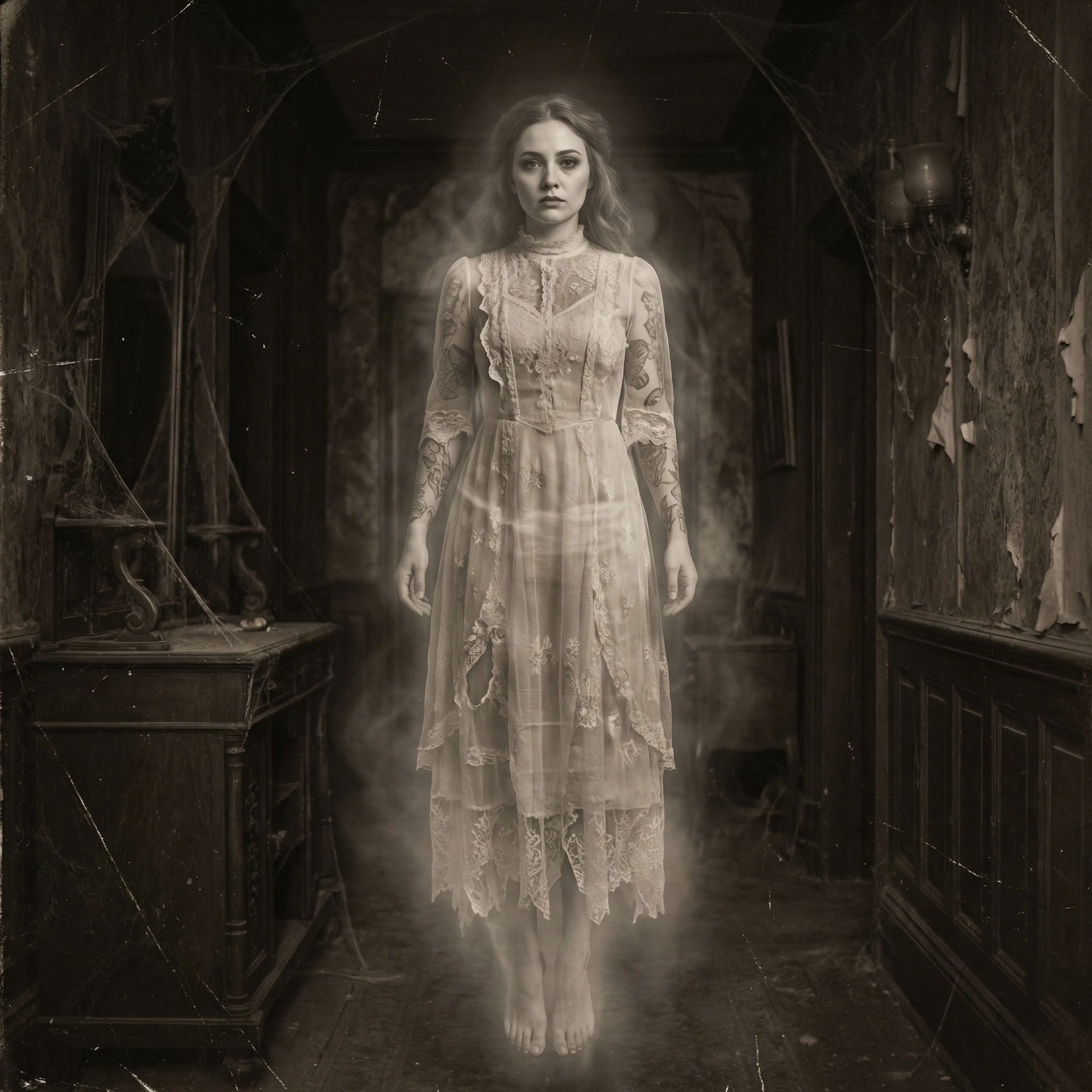 Викторианский призрак — Nano Banana Pro промт