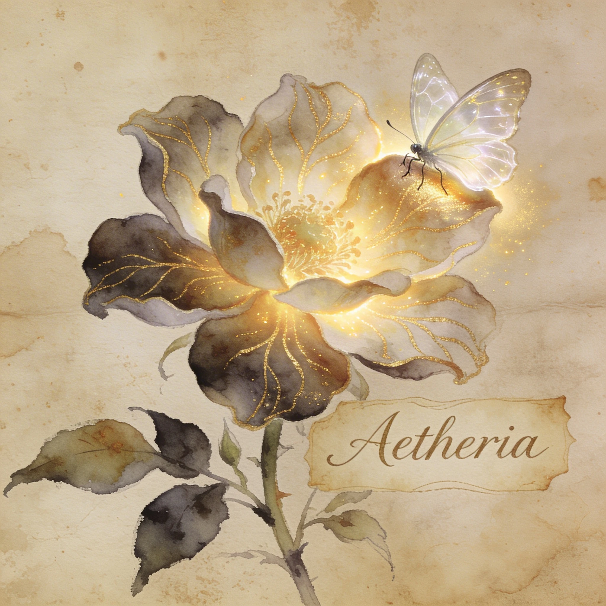 Винтажный постер на холсте: Ботанический сад — Seedream 4.5 промт