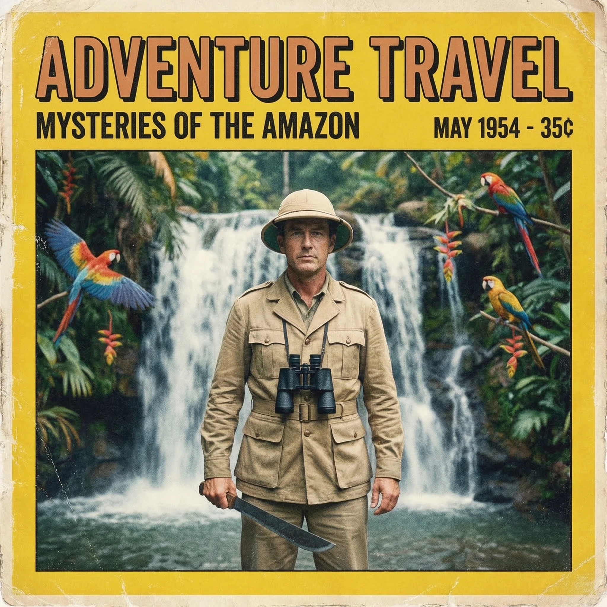 Винтажный постер National Geographic — Nano Banana Pro промт