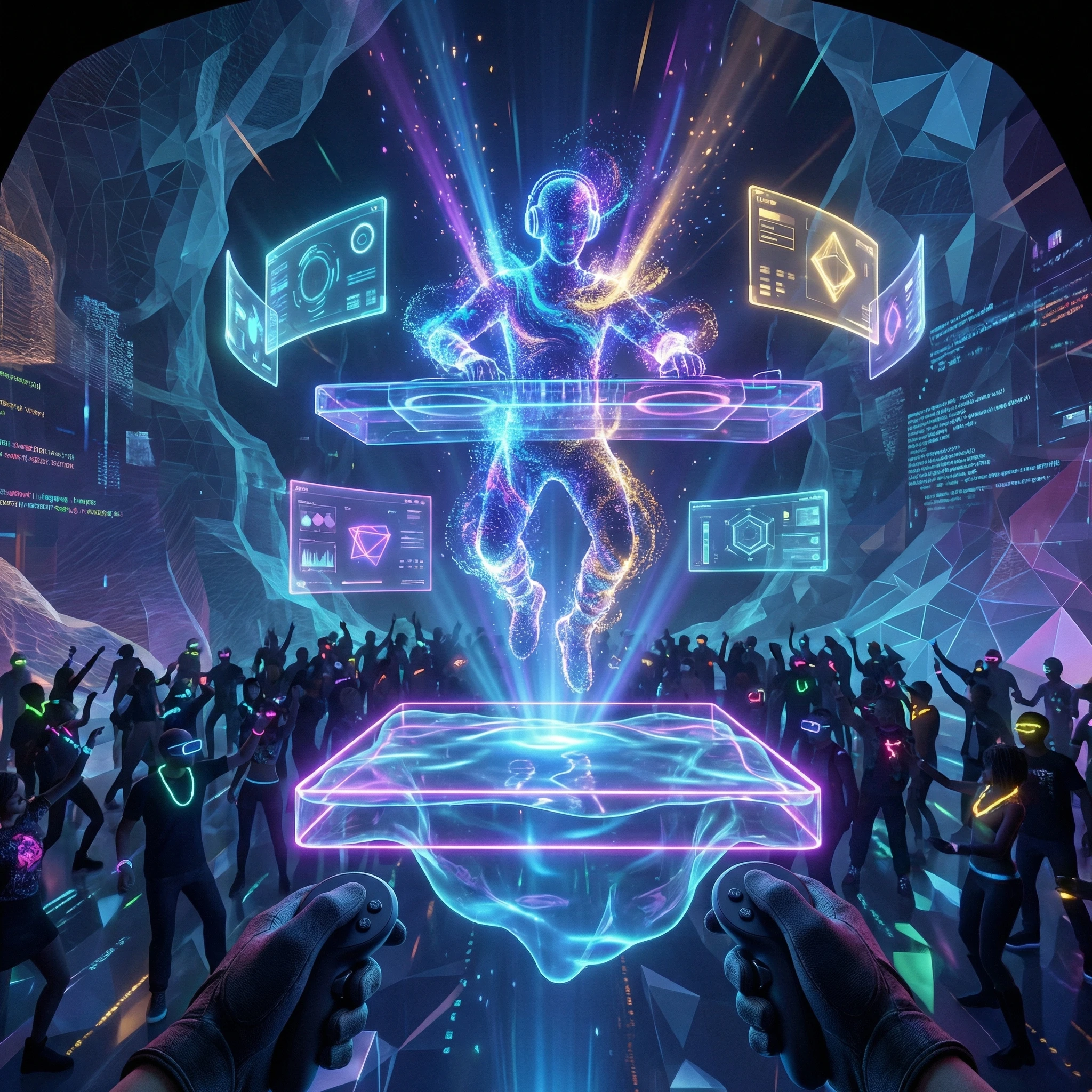 Виртуальный диджей в метавселенной — Nano Banana Pro промт