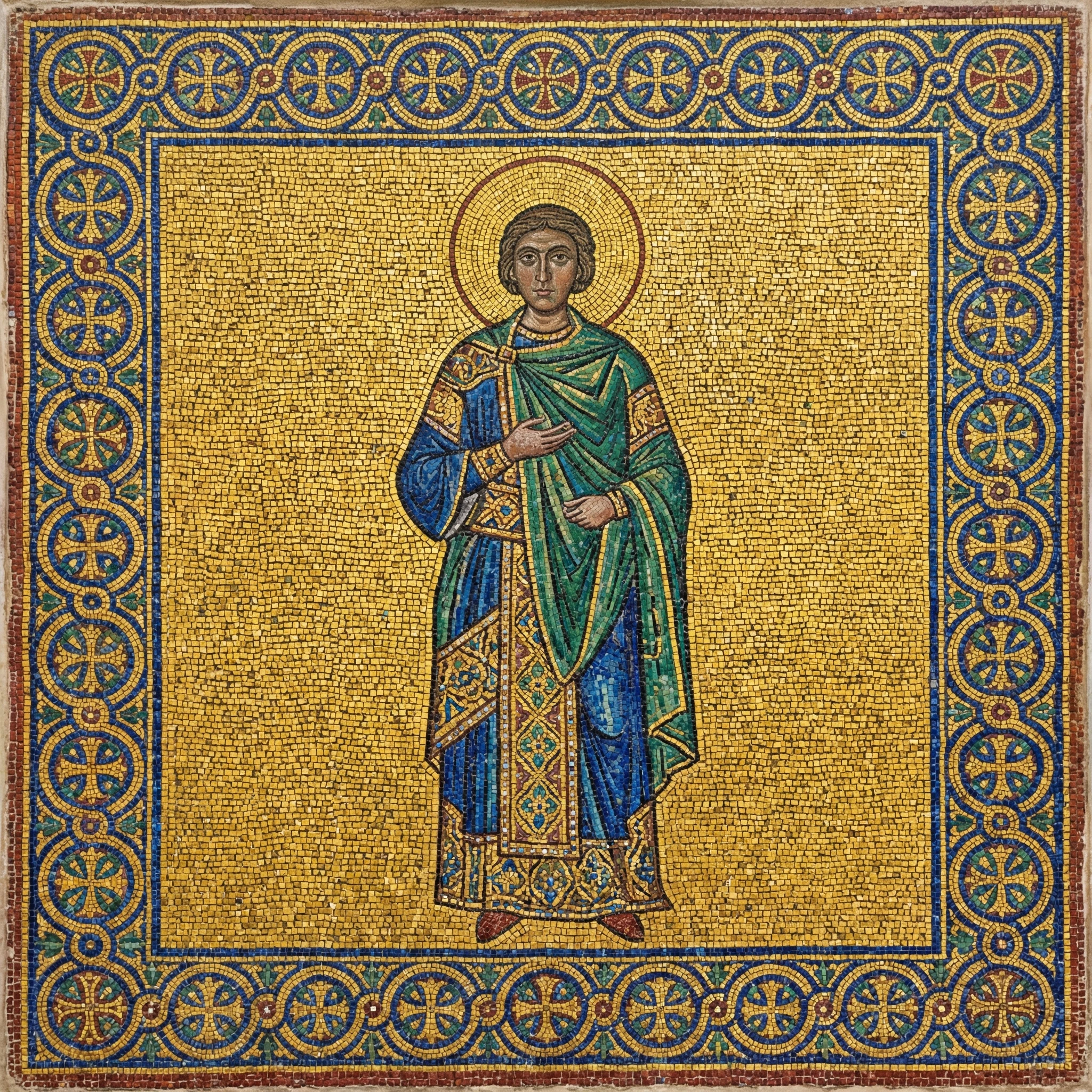 Византийская мозаичная живопись — Nano Banana Pro промт