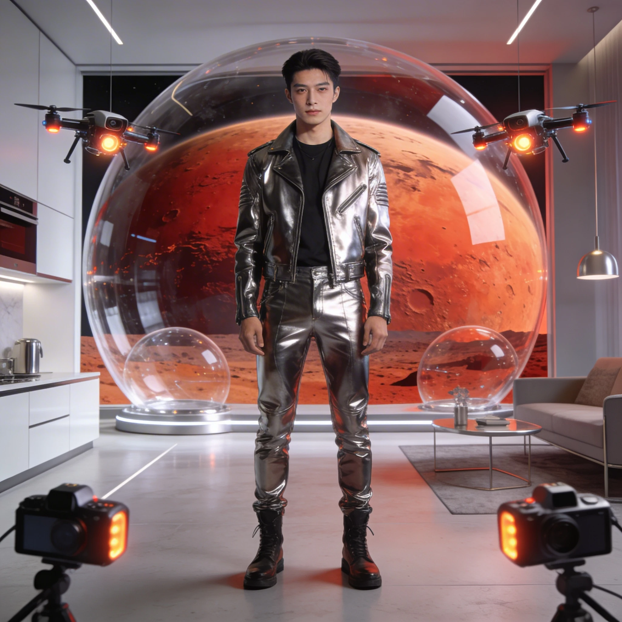 Влогер из 2050 года в Марс-Сити — Seedream 4.5 промт