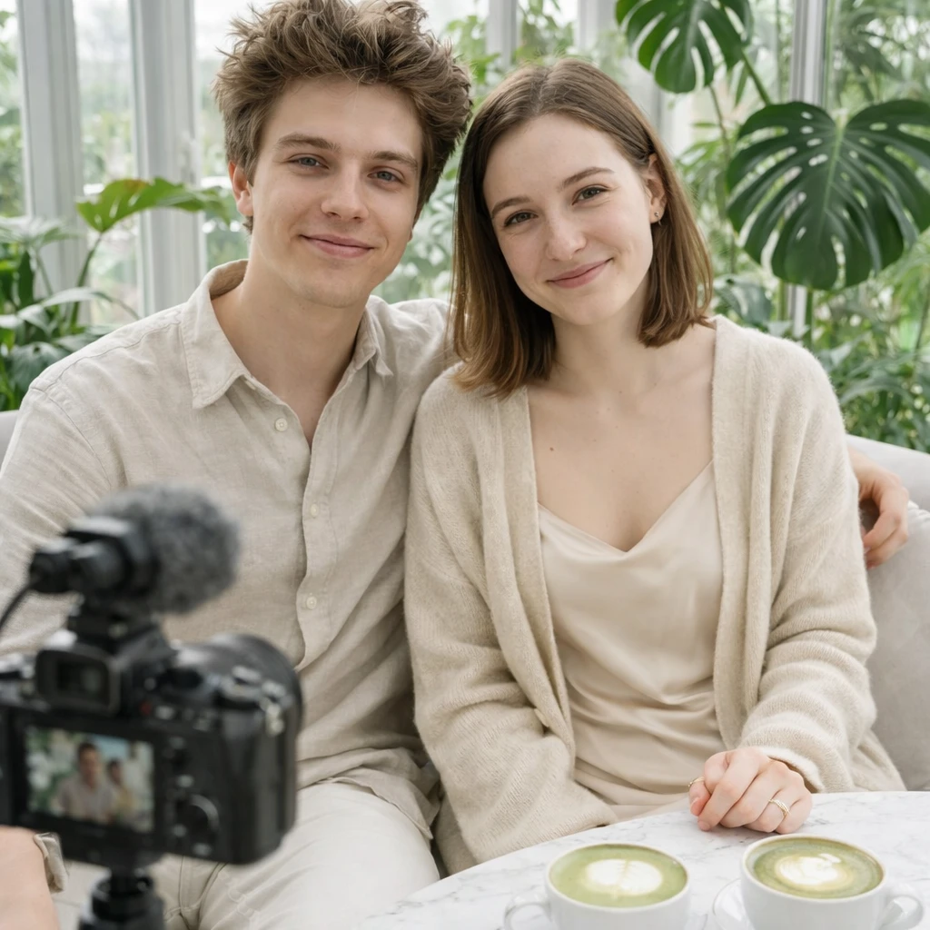 Влогеры в Стеклянной Оранжерее — GPT Image 1.5 промт