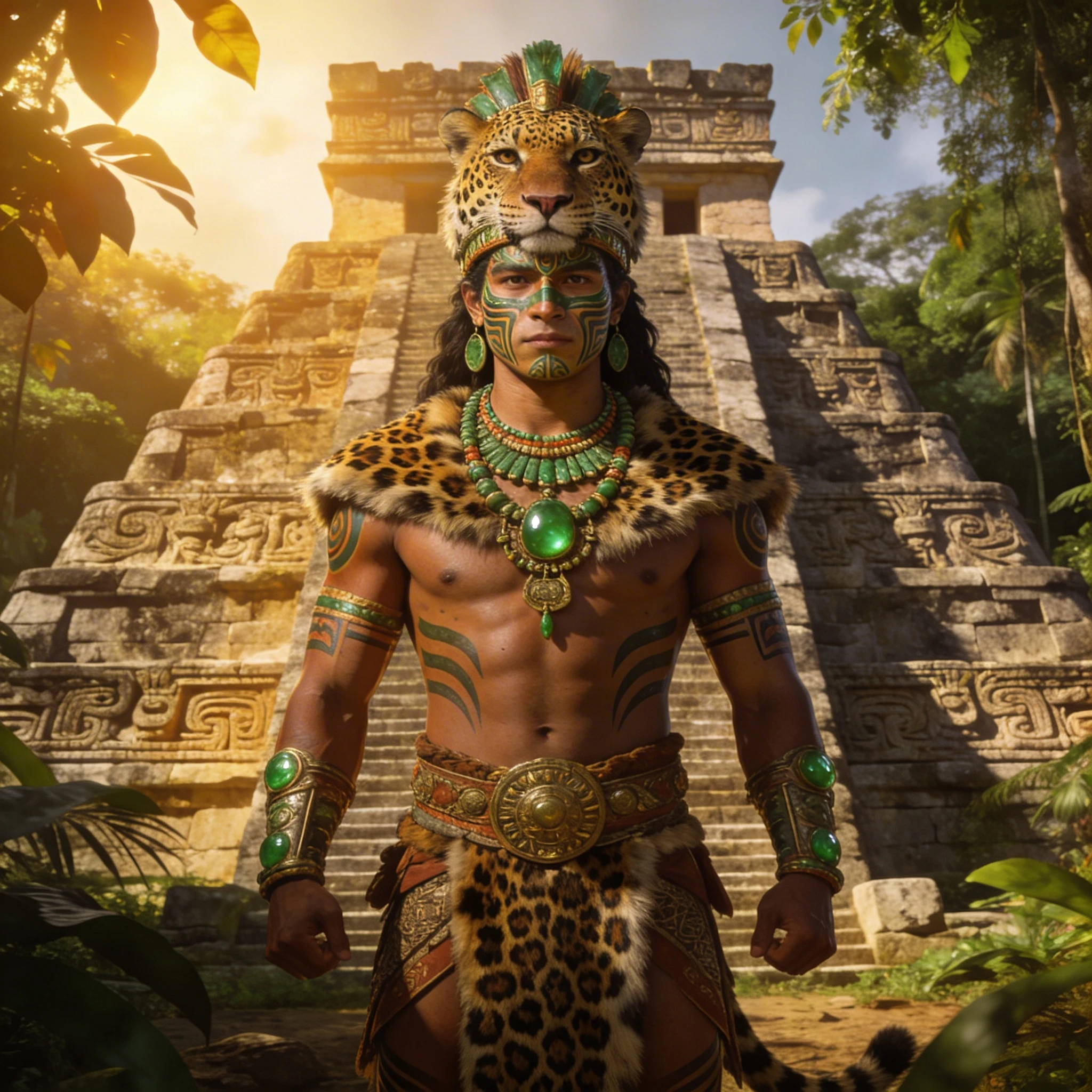 Воин племени Майя — Seedream 4.5 промт