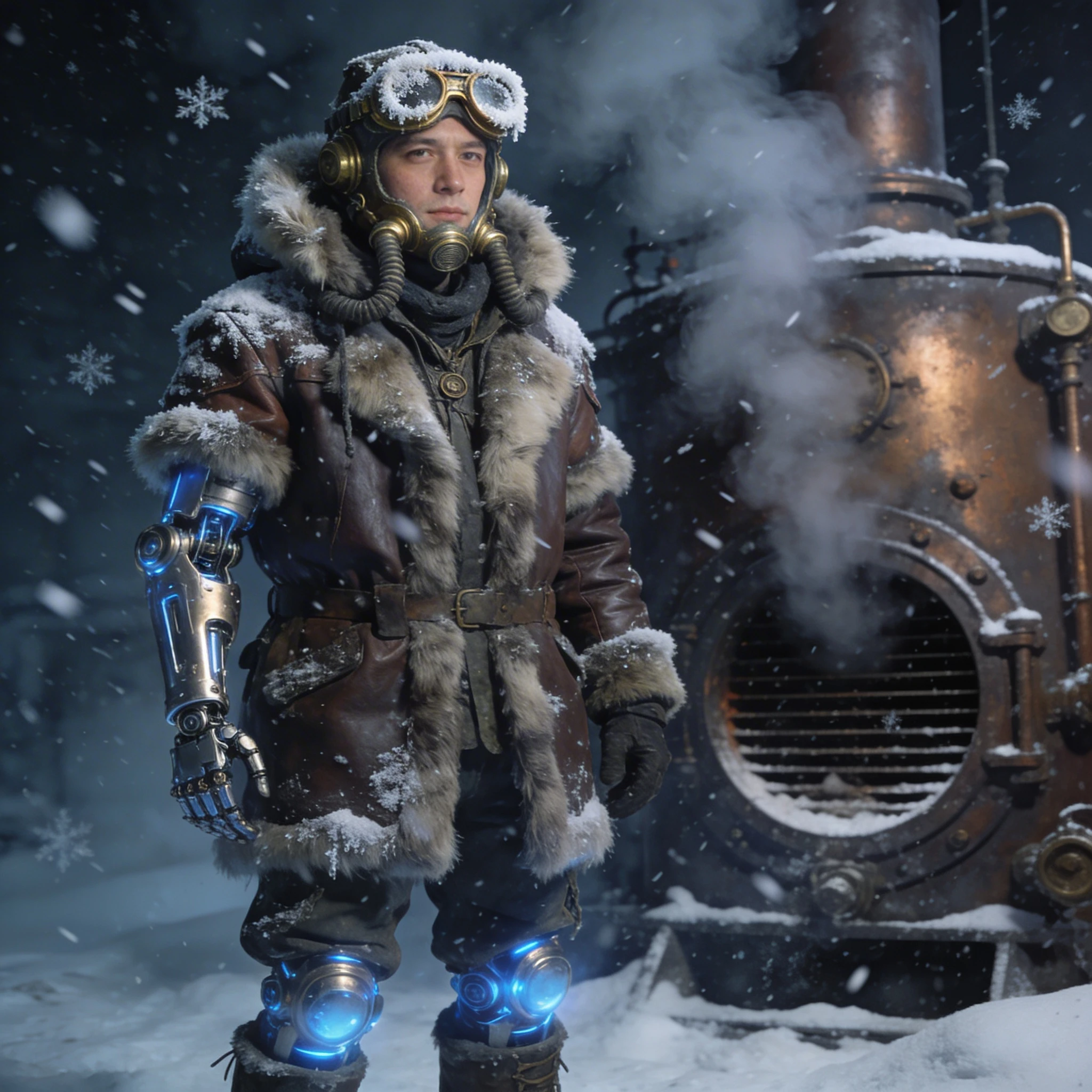 Выживший в ледяном апокалипсисе Frostpunk — Seedream 4.5 промт