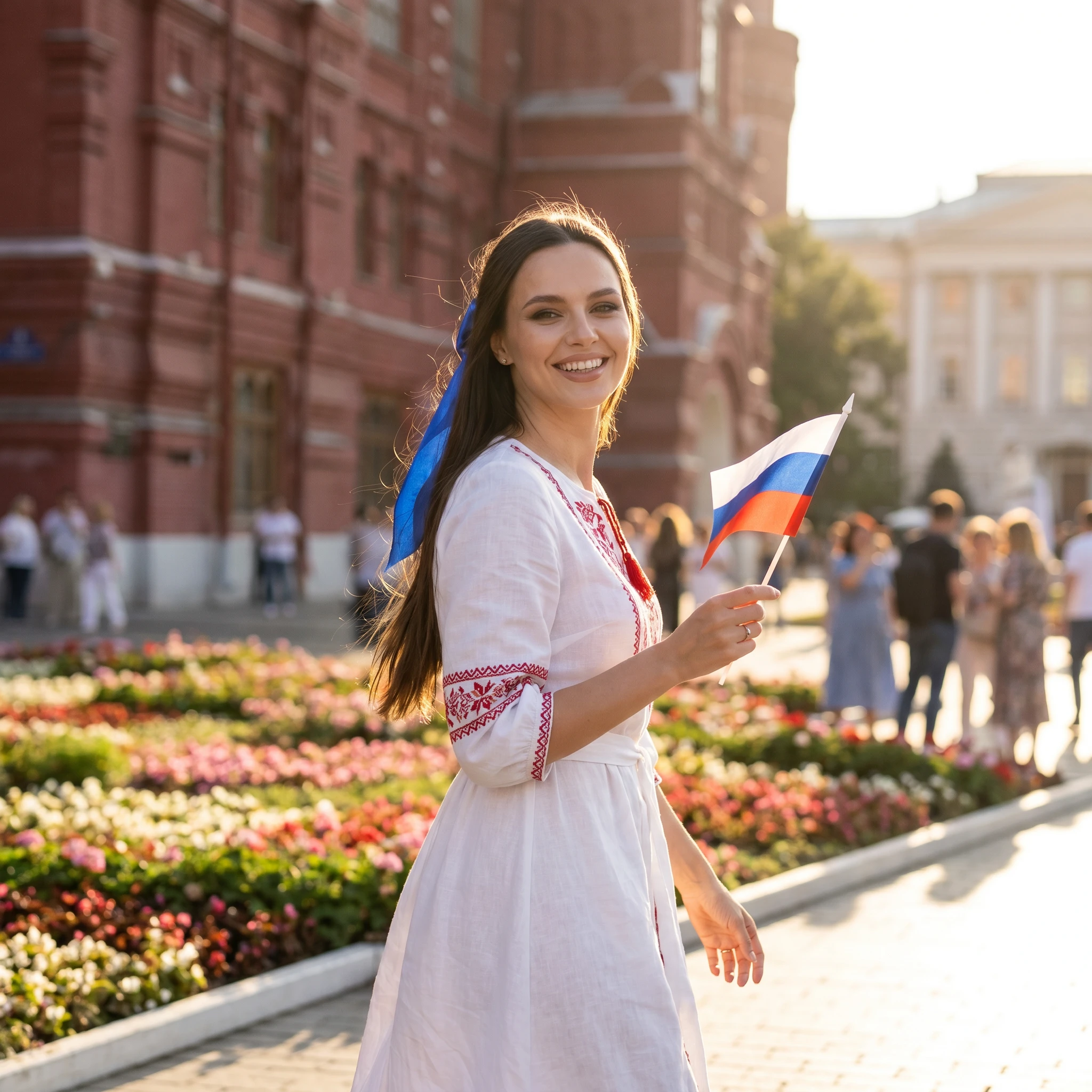 Юность России: Прогулка в День России — Nano Banana Pro промт