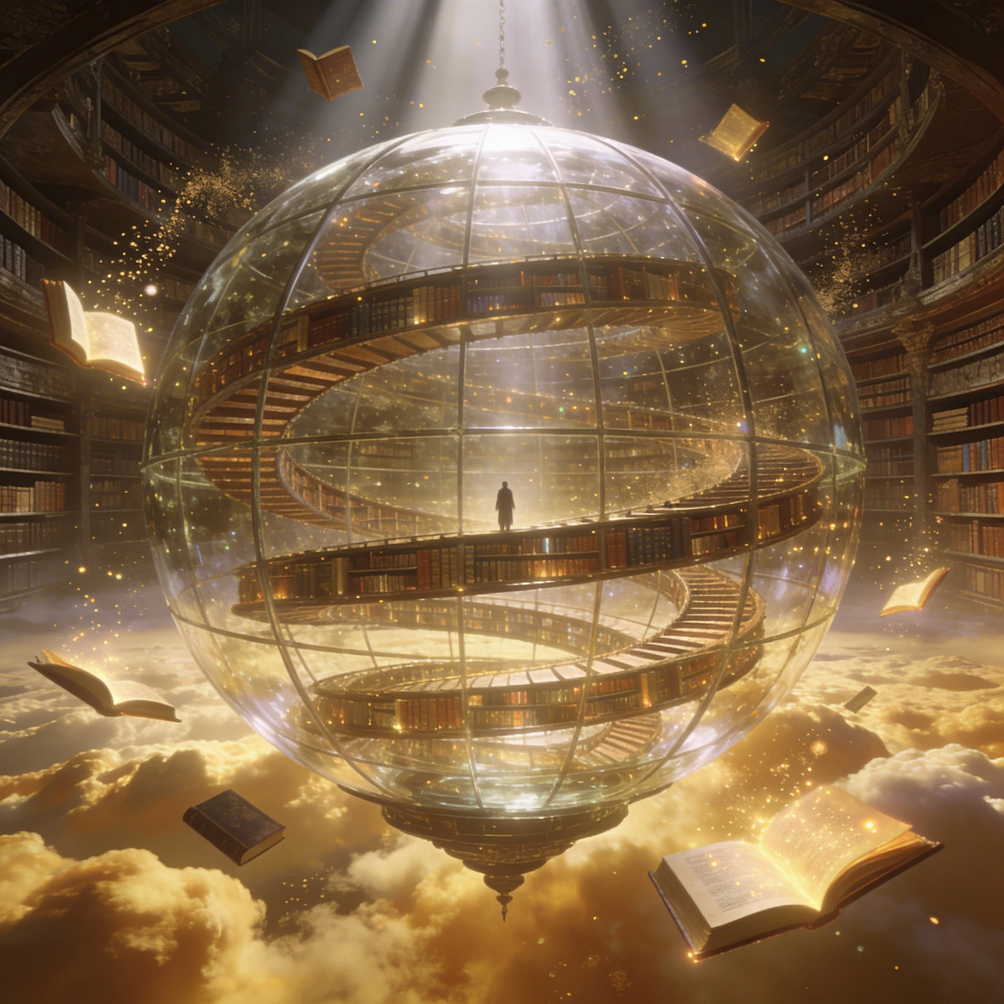 Забытая библиотека в облаках — Seedream 4.5 промт