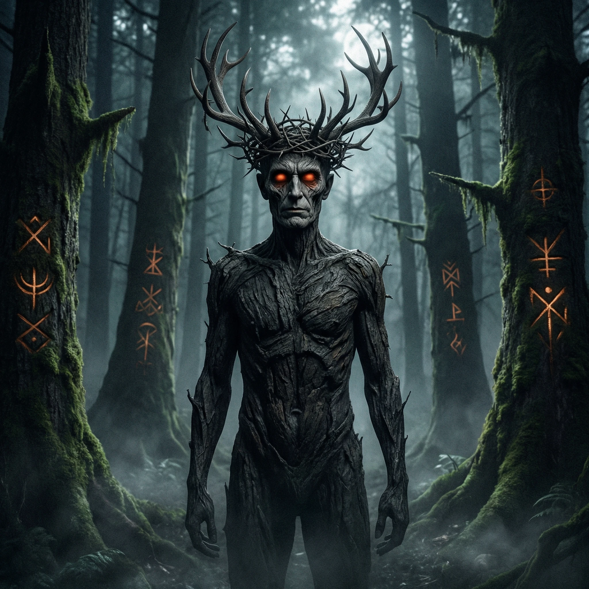 Забытый бог лесной чащи — Nano Banana Pro промт