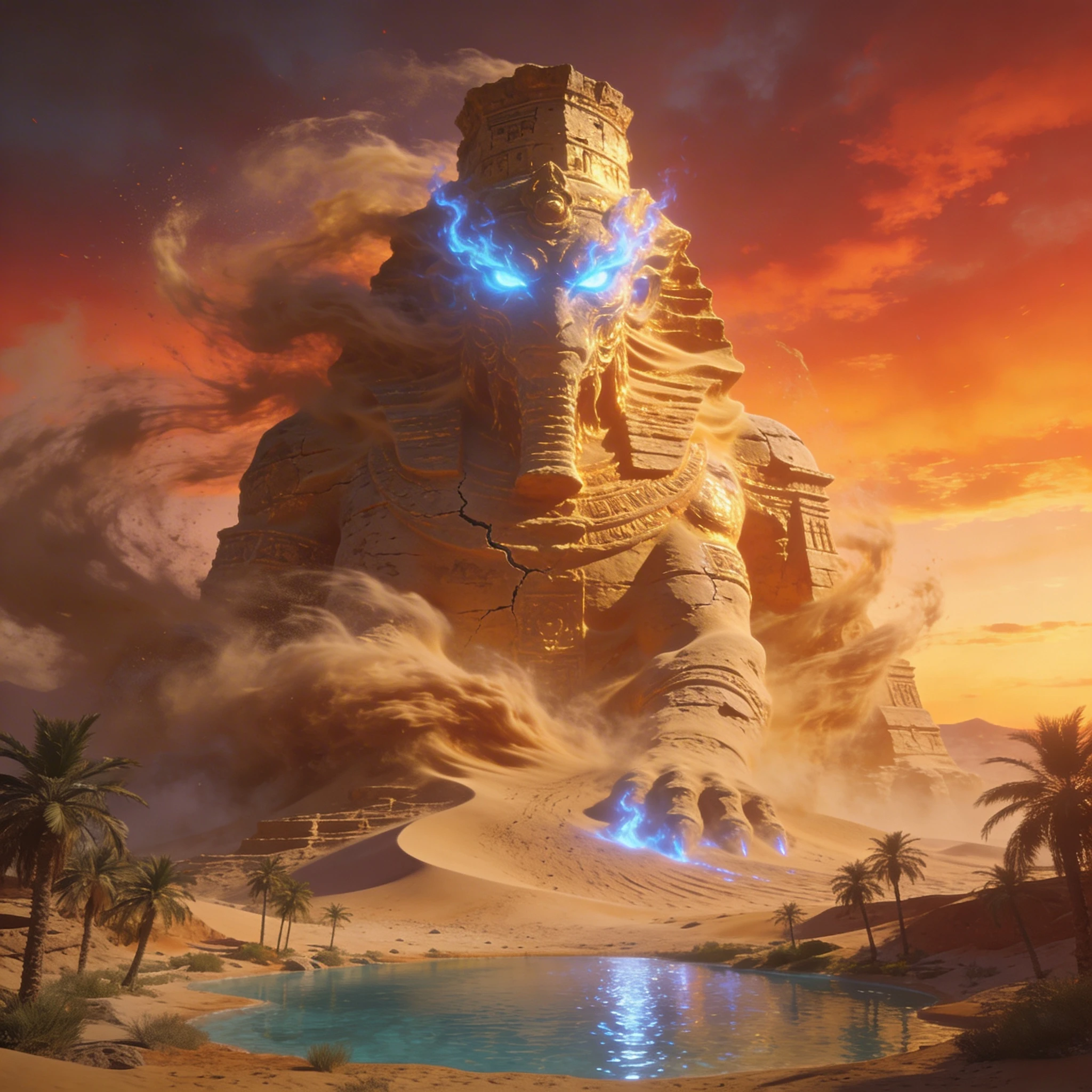 Забытый бог пустынных песков — Seedream 4.5 промт