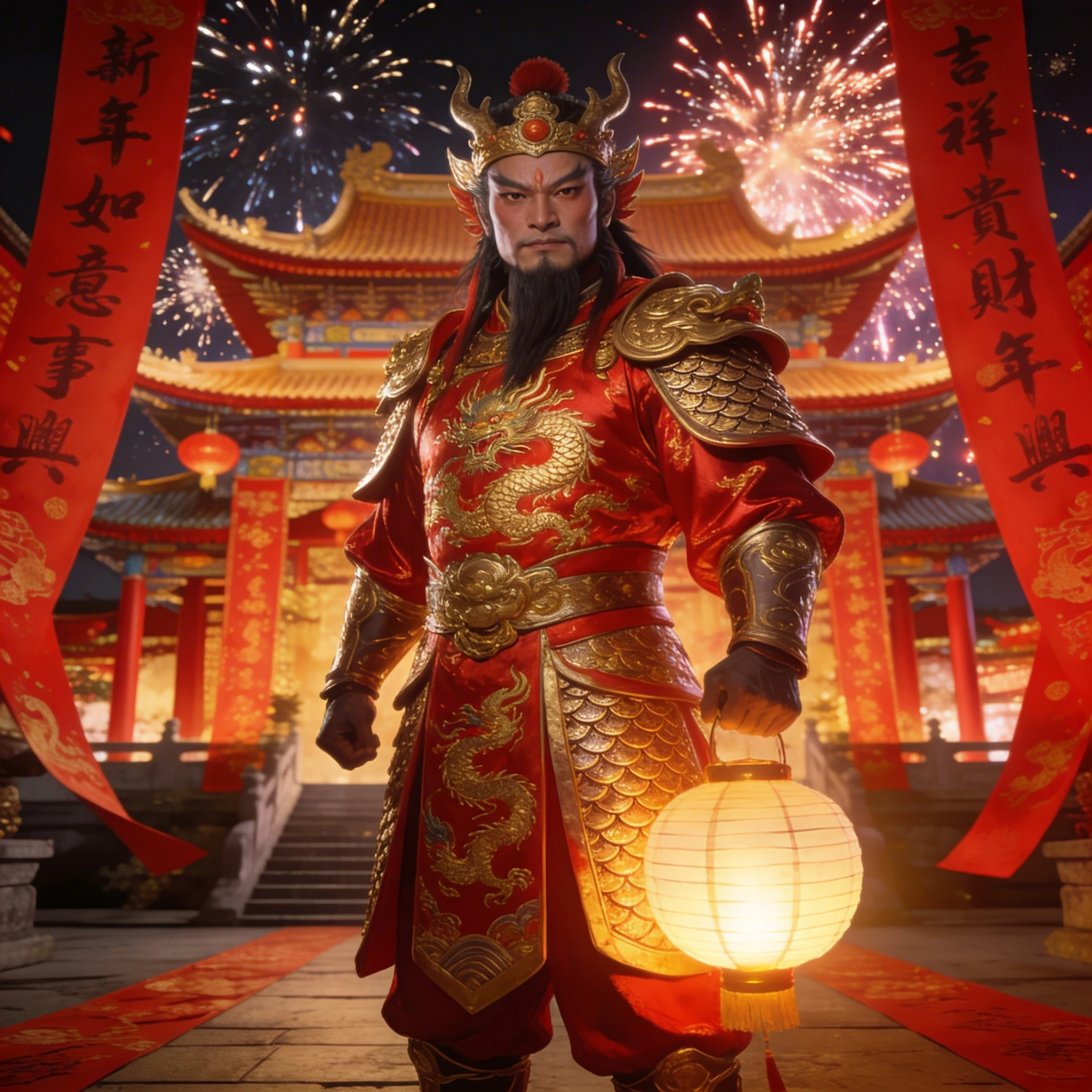 Защитник китайского Нового года — Seedream 4.5 промт