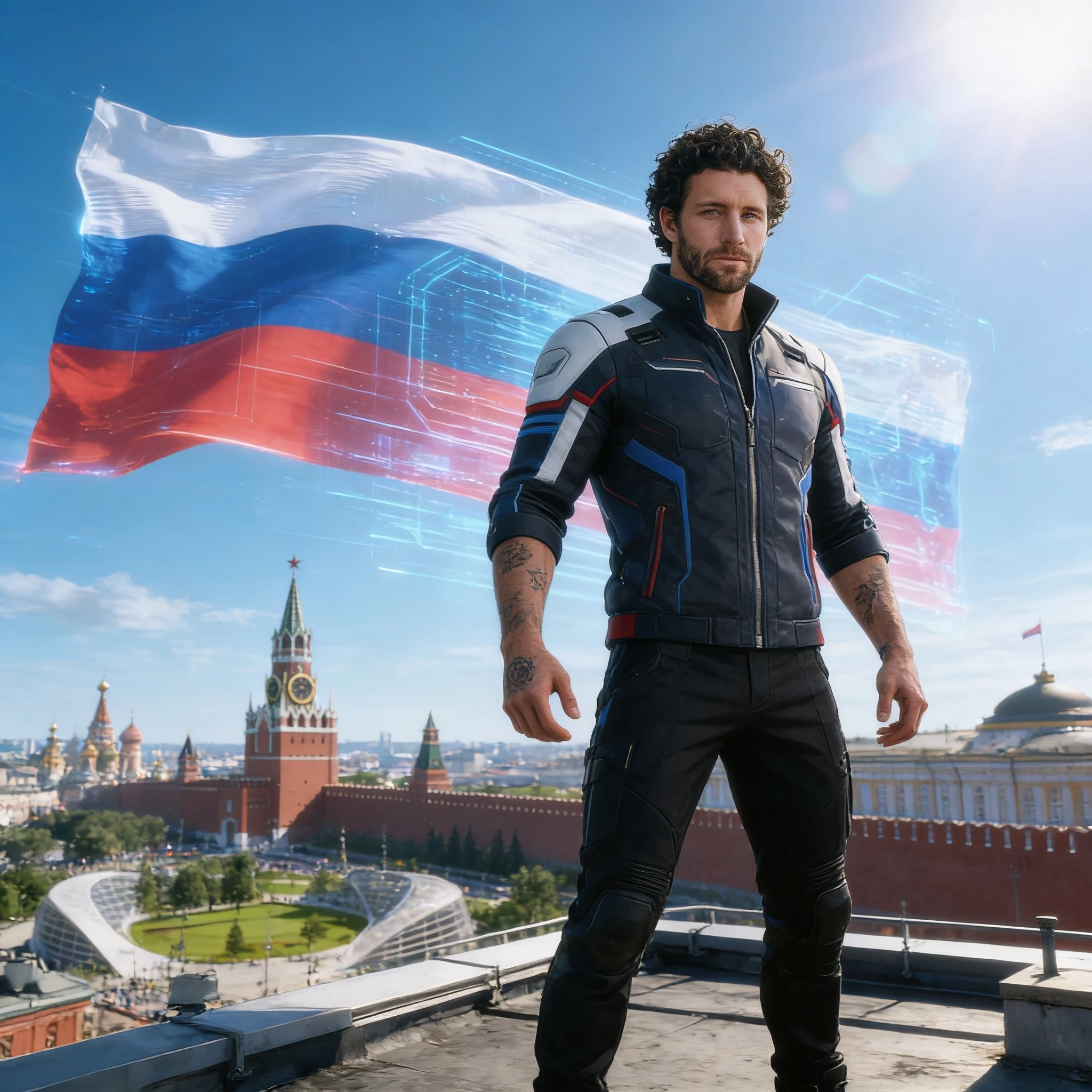 Защитник на Празднике России — Seedream 4.5 промт