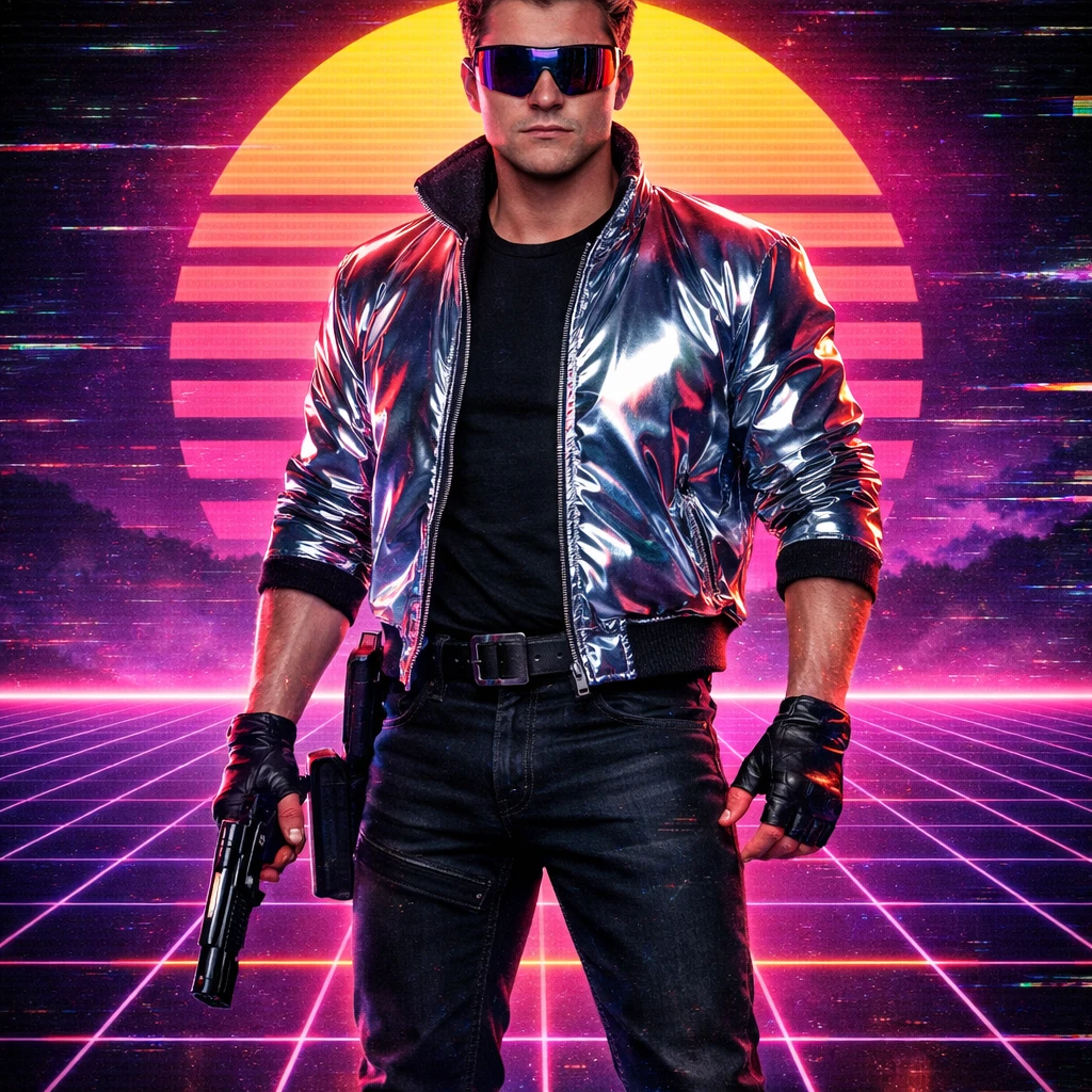 Защитник Неонового Диско — GPT Image 1.5 промт