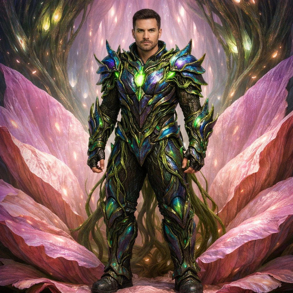 Защитник в стиле «Bio-Organic» — GPT Image 1.5 промт