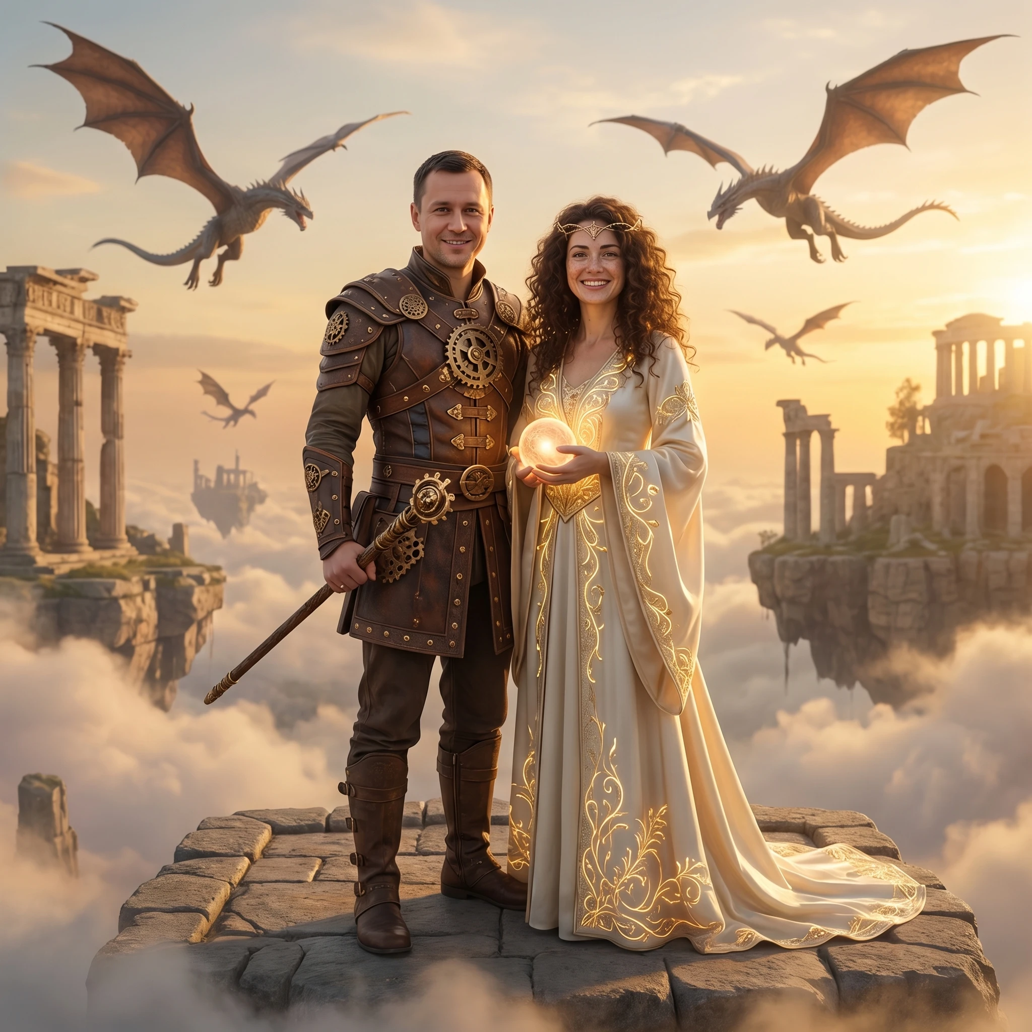 Защитники небесного города — Nano Banana Pro промт