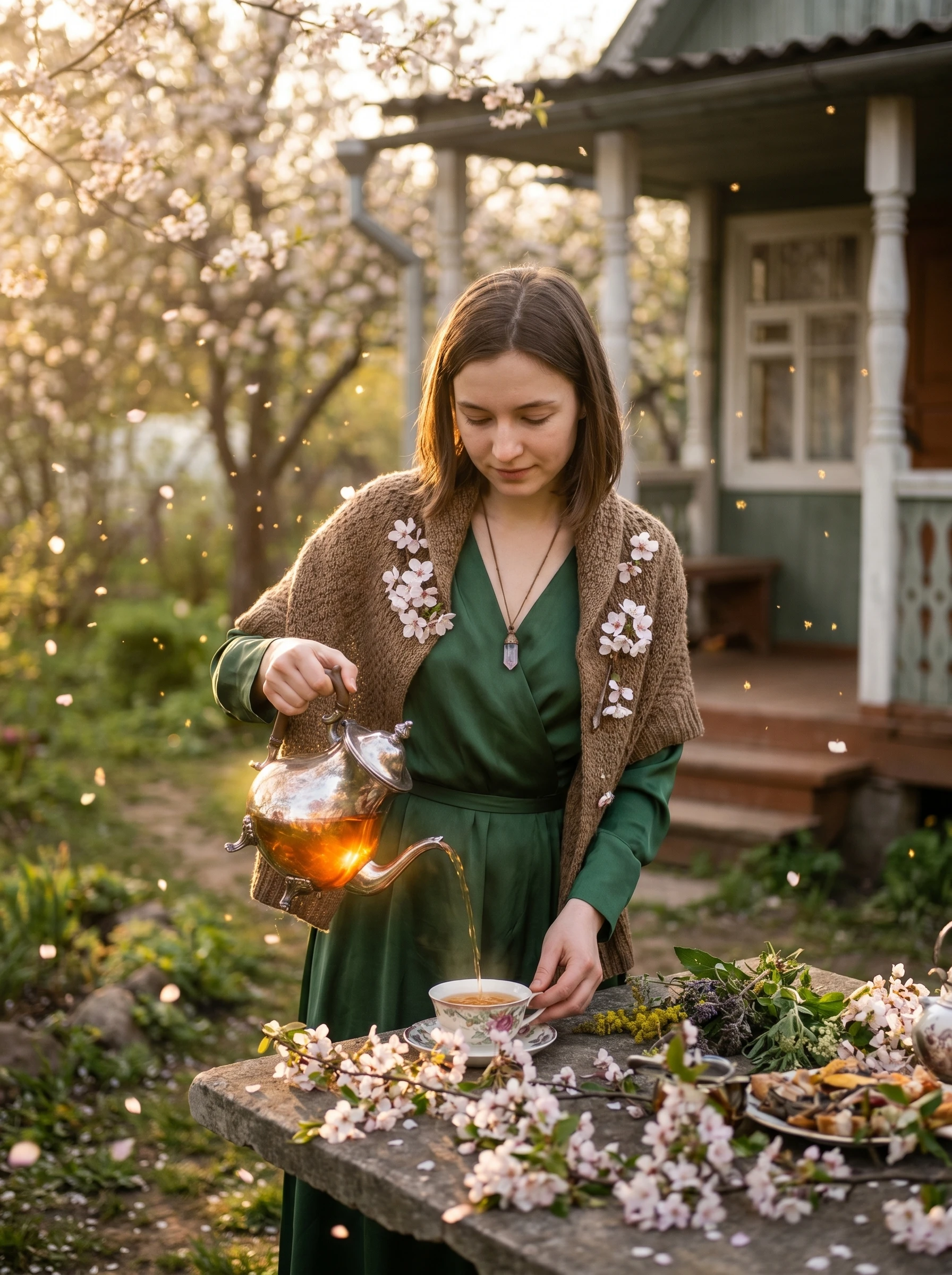 Защитница весеннего сада — Nano Banana Pro промт