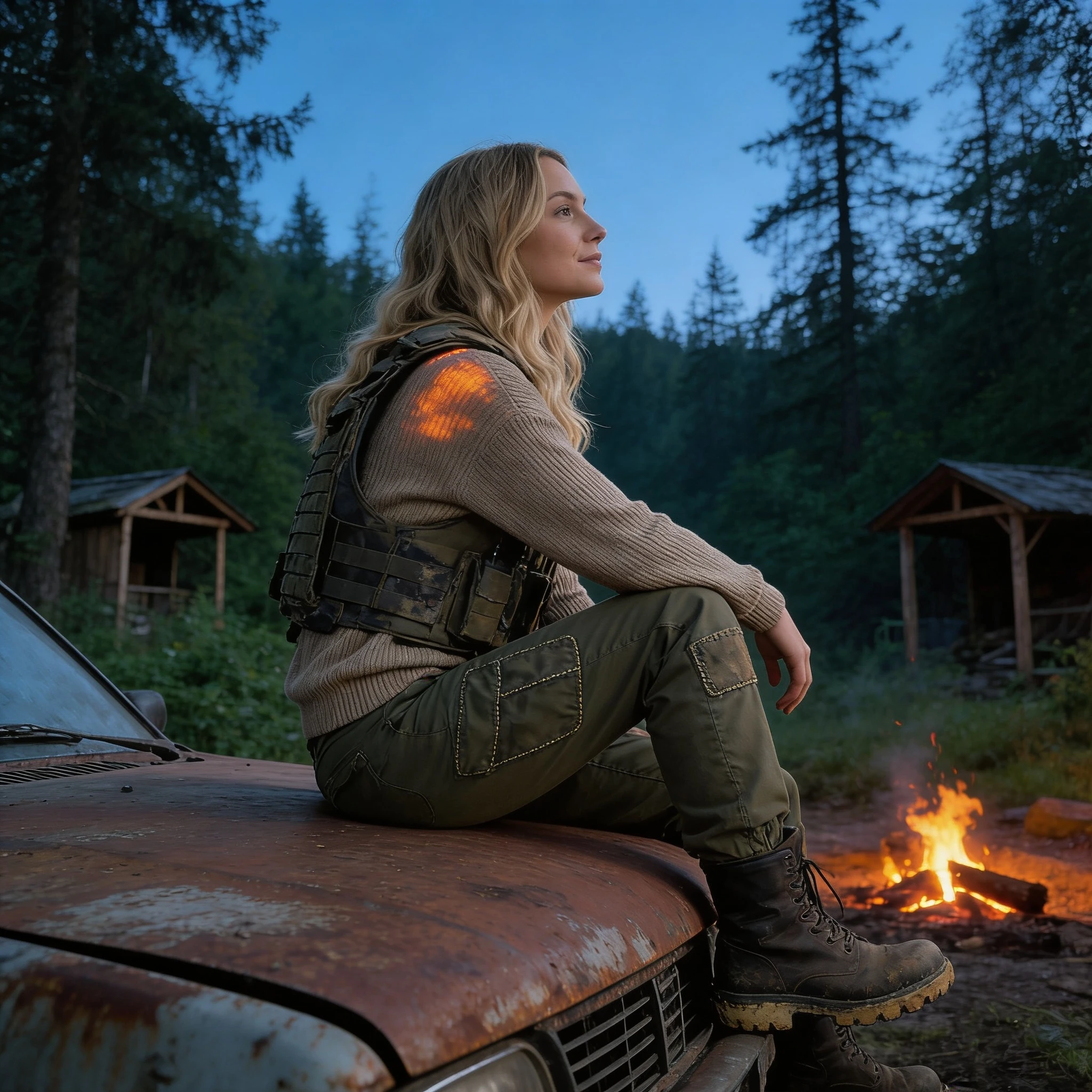 Затишье в лагере выживших — Seedream 4.5 промт