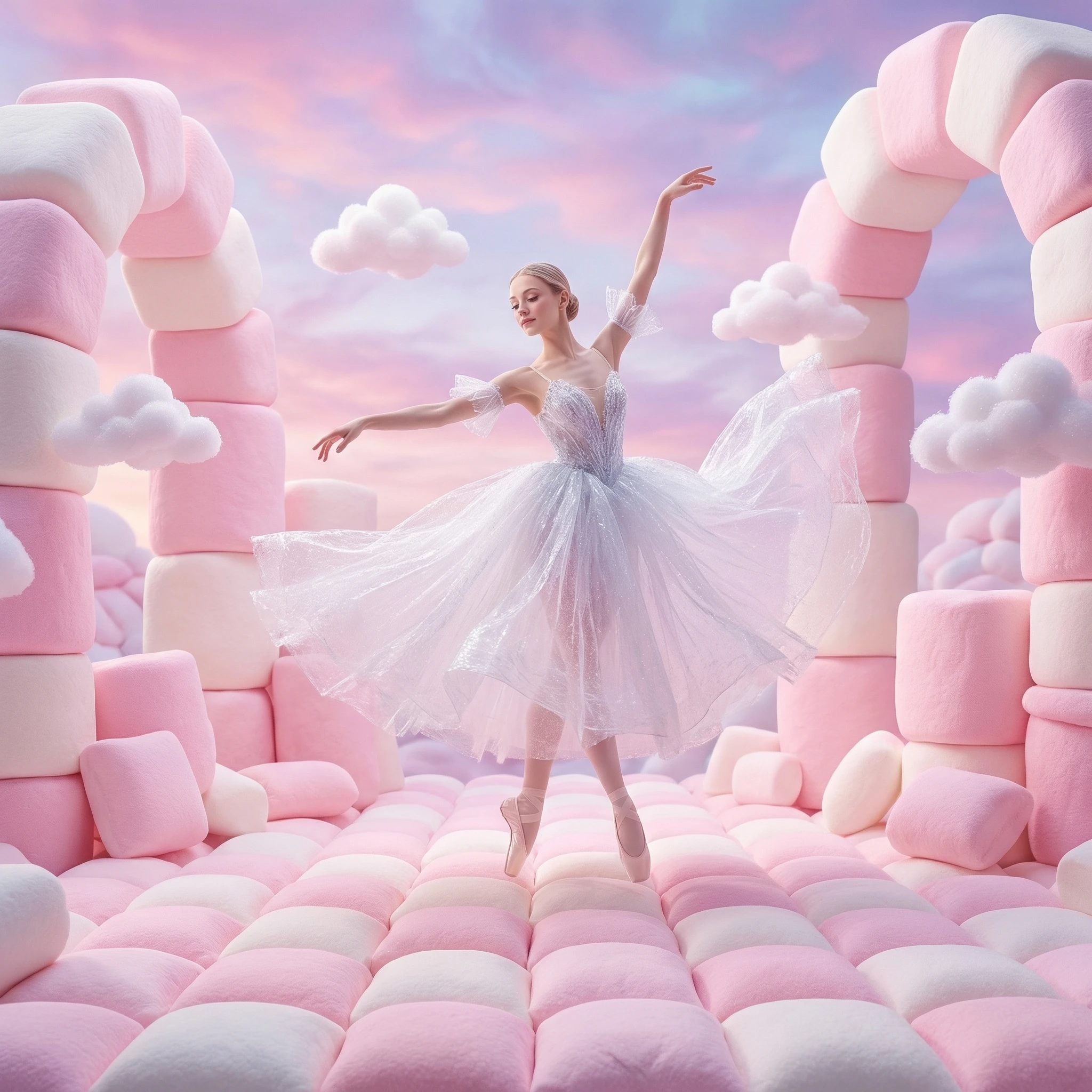 Зефирный мир: Танцовщица — Nano Banana Pro промт