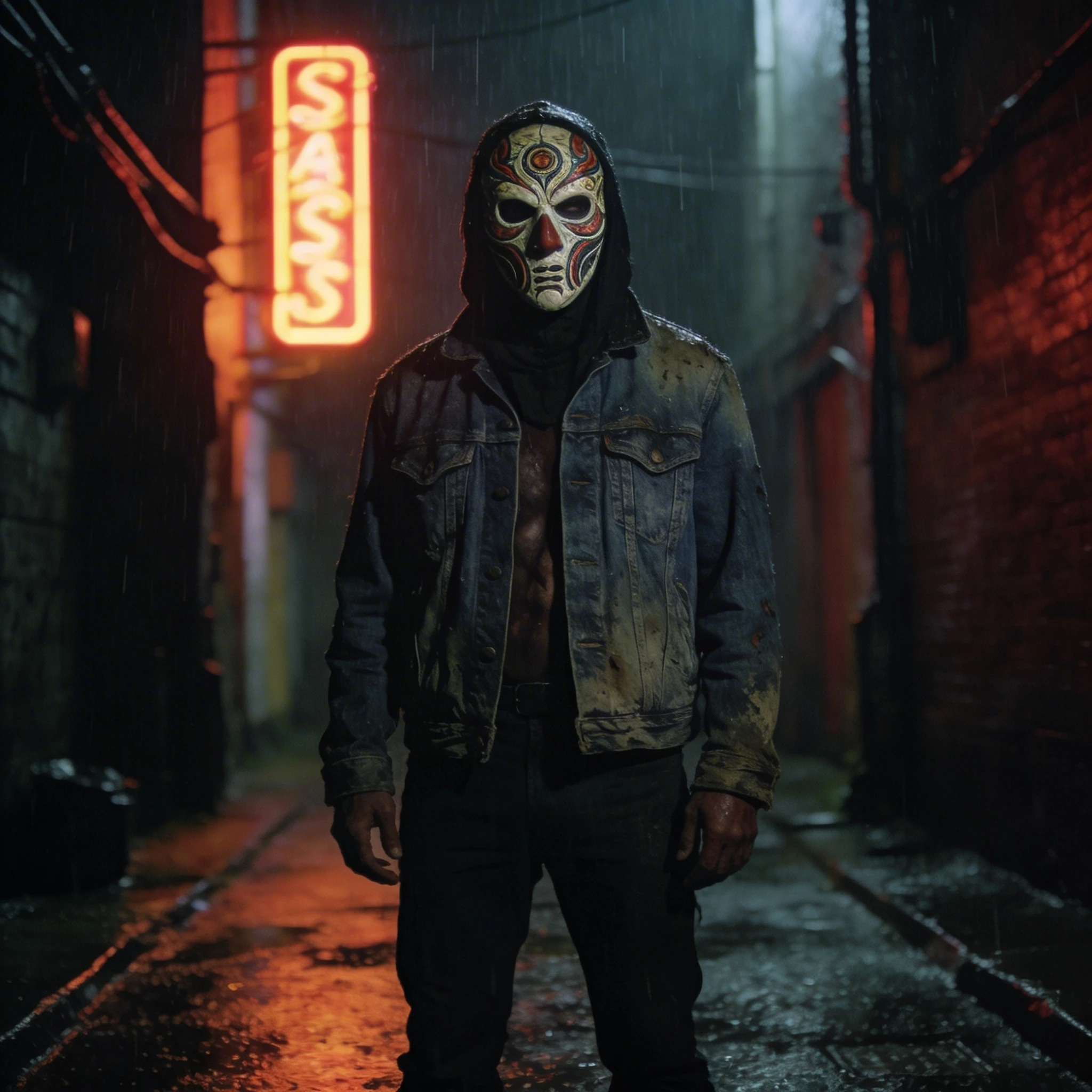 Злодей из фильма ужасов 80-х — Seedream 4.5 промт