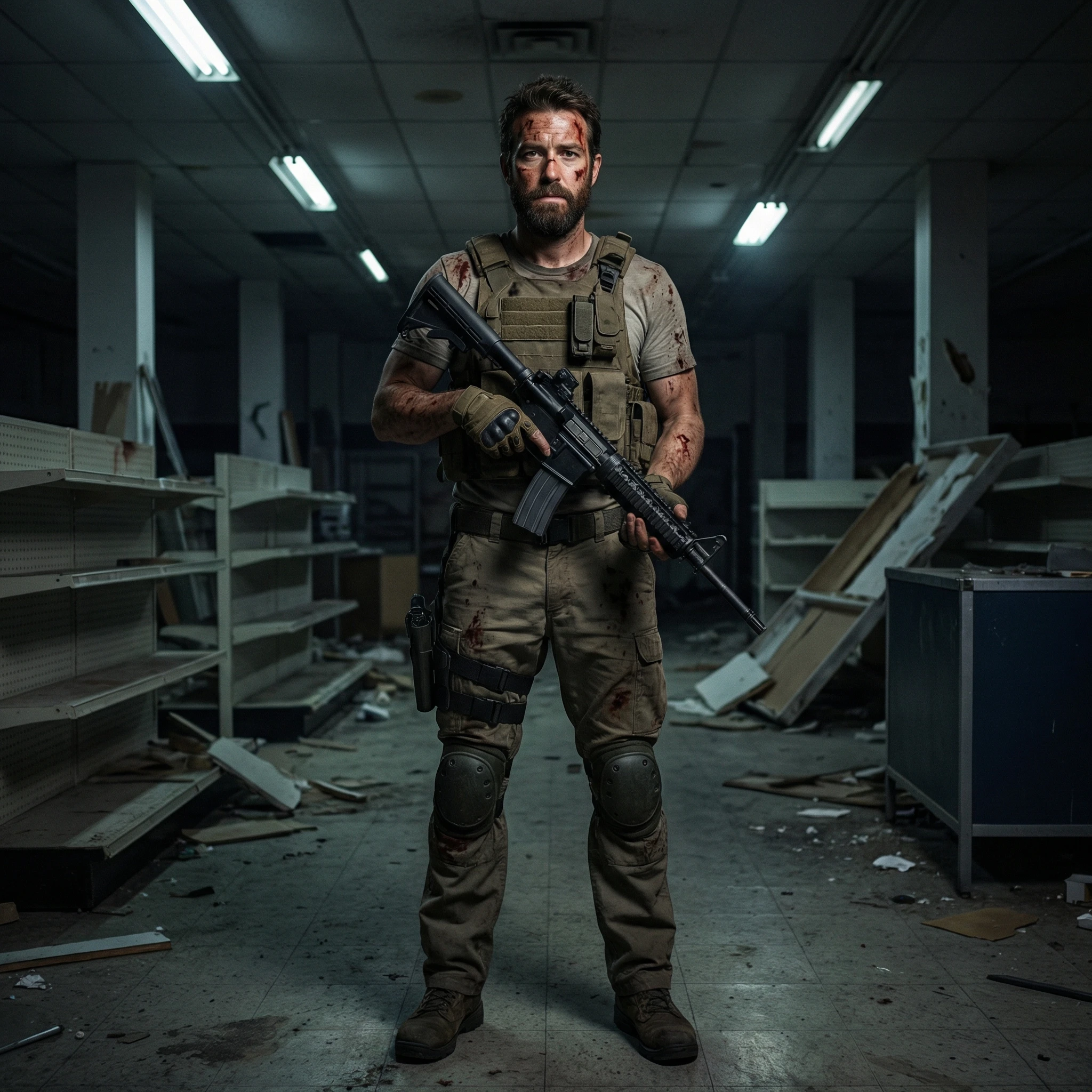 Зомби-апокалипсис в ТЦ — Nano Banana Pro промт