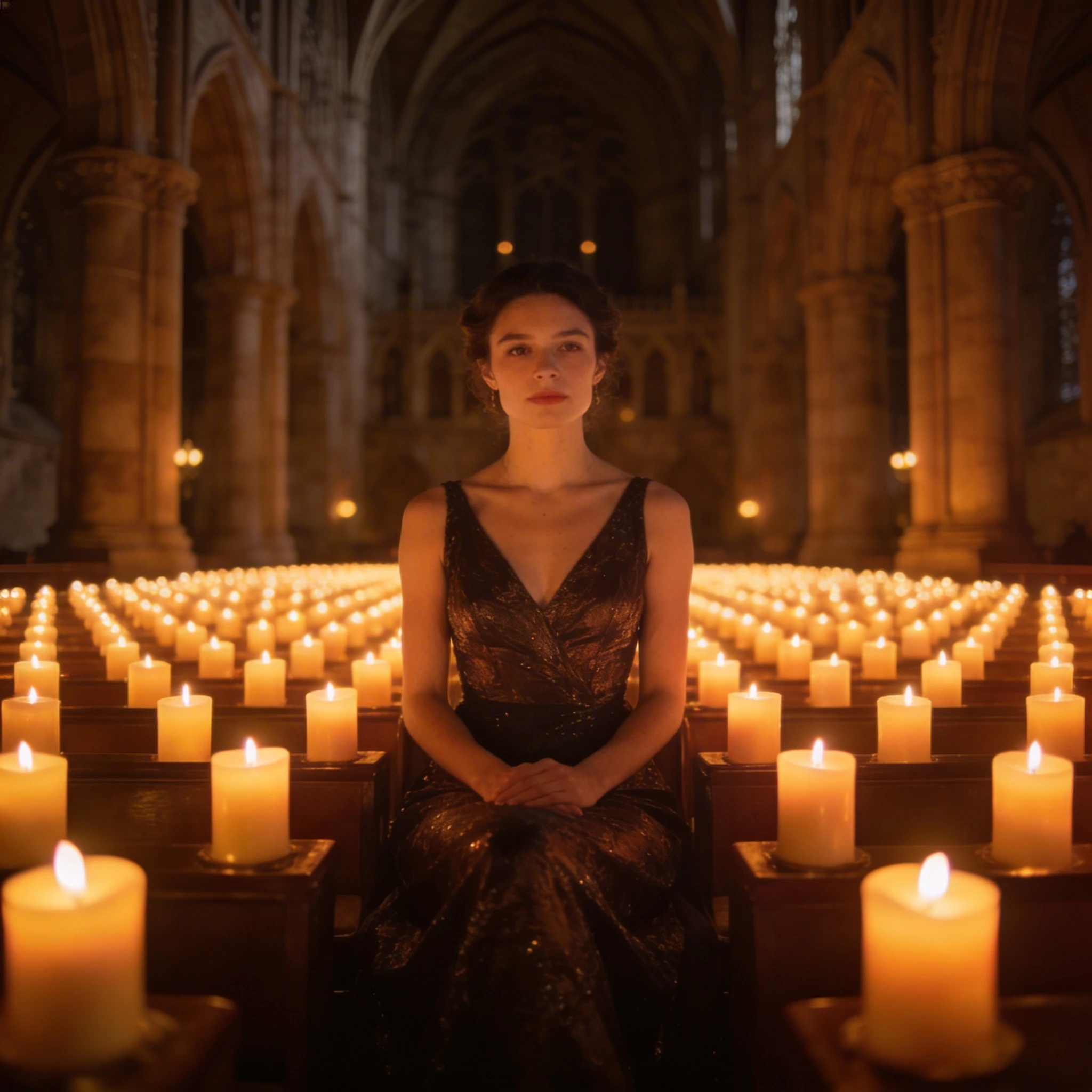 Зритель на концерте при свечах — Seedream 4.5 промт