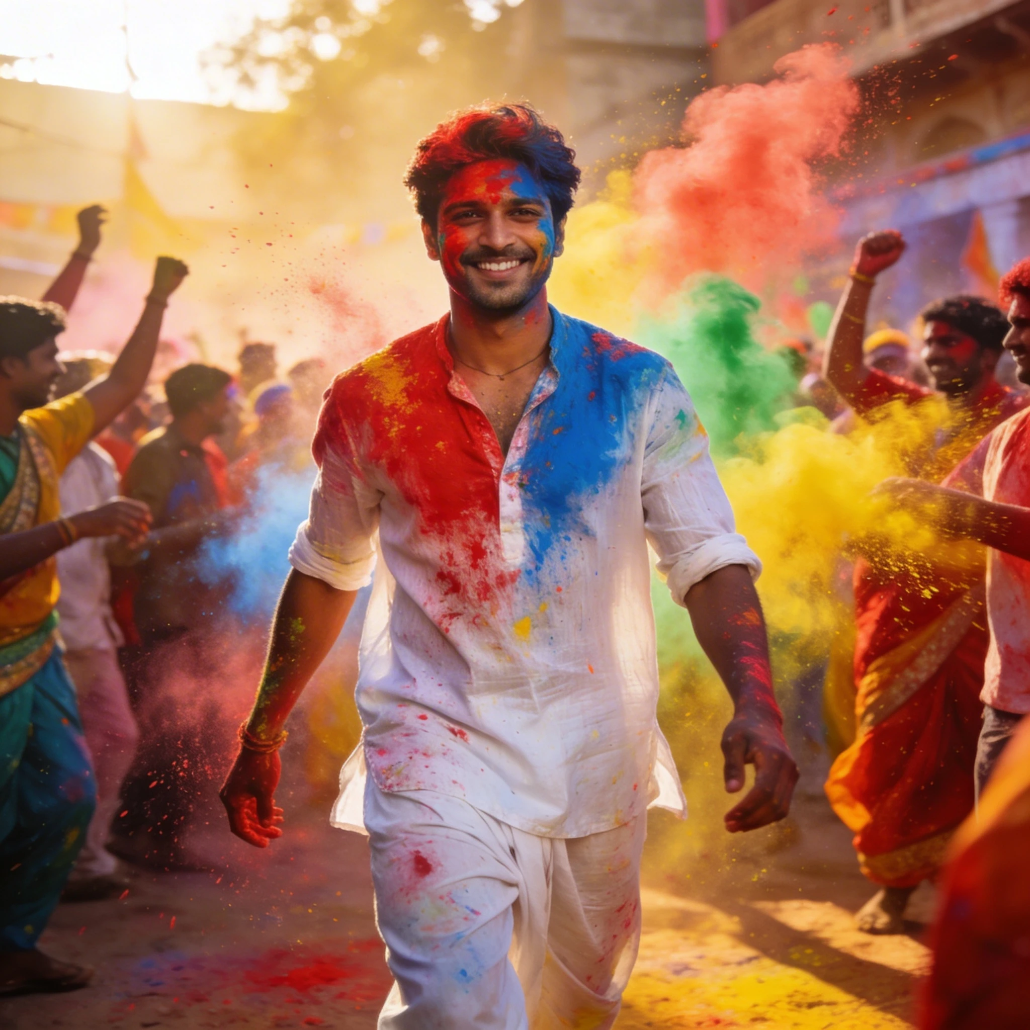 Звезда фестиваля Холи — Seedream 4.5 промт