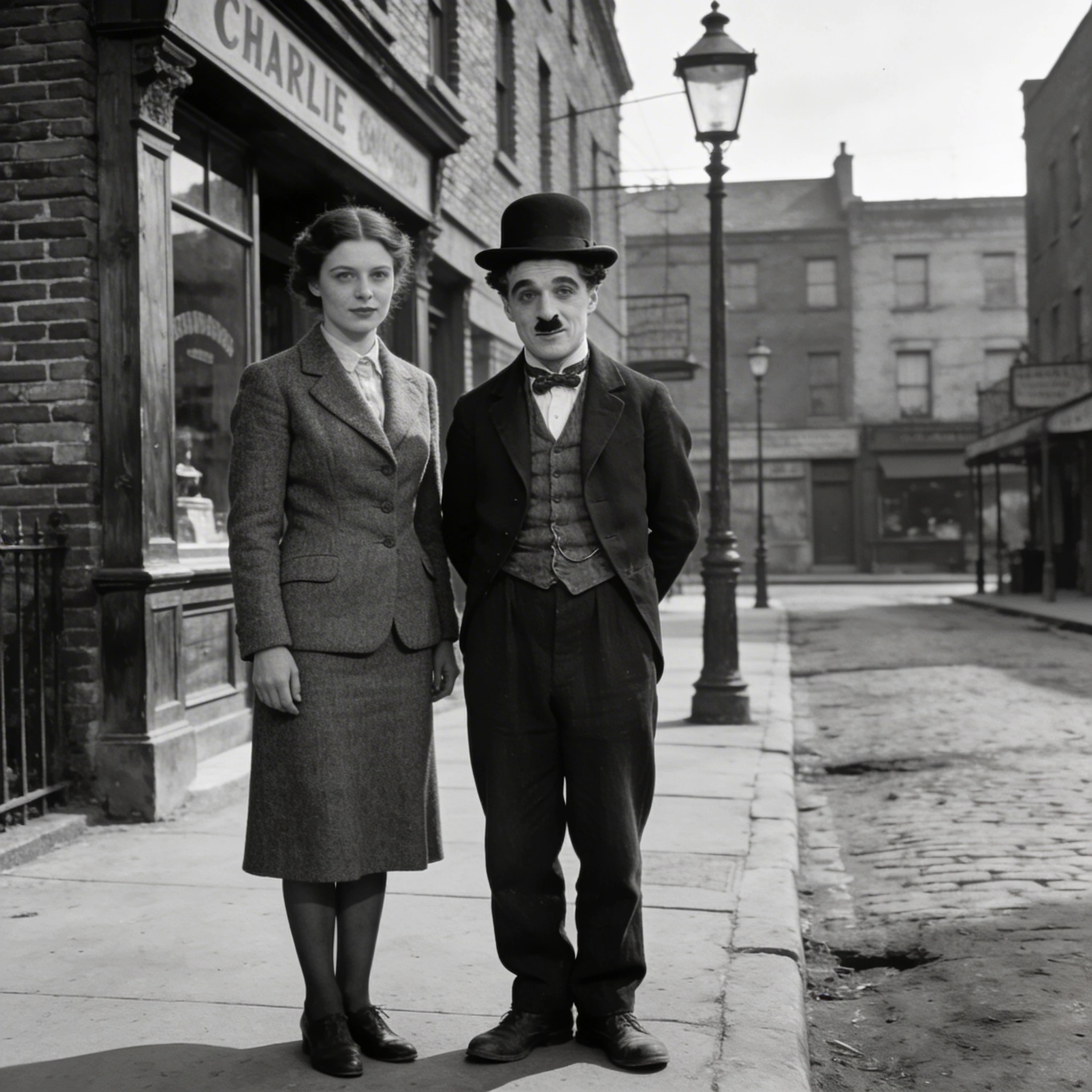 Звезда немого кино с Чарли Чаплином — Seedream 4.5 промт
