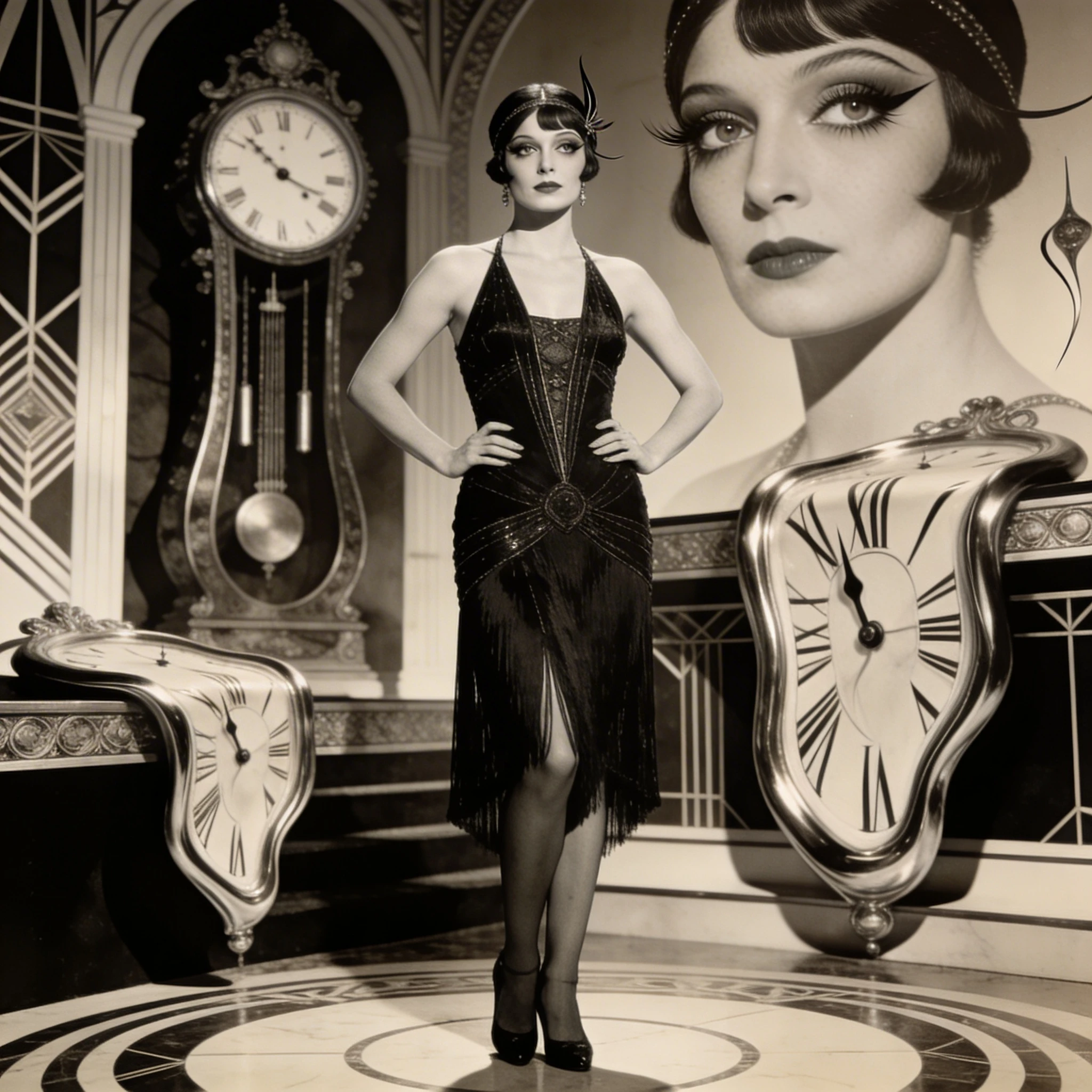 Звезда немого кино в стиле сюрреализма — Seedream 4.5 промт