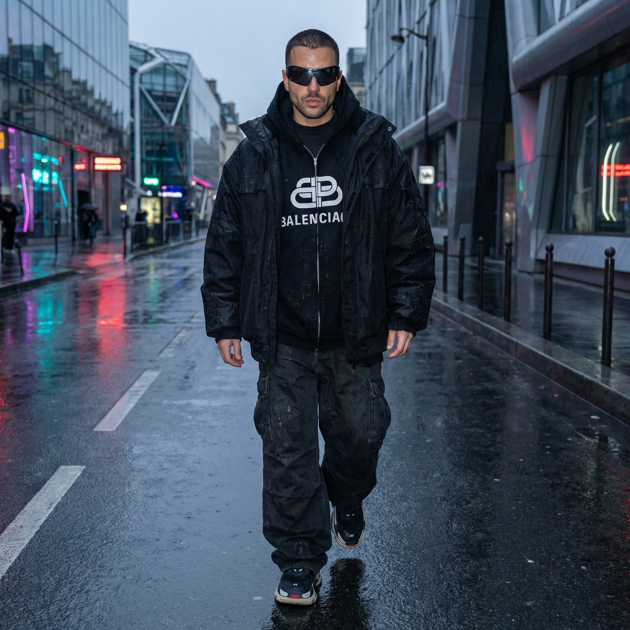 Звезда стритстайла в стиле Balenciaga — Nano Banana Pro промт