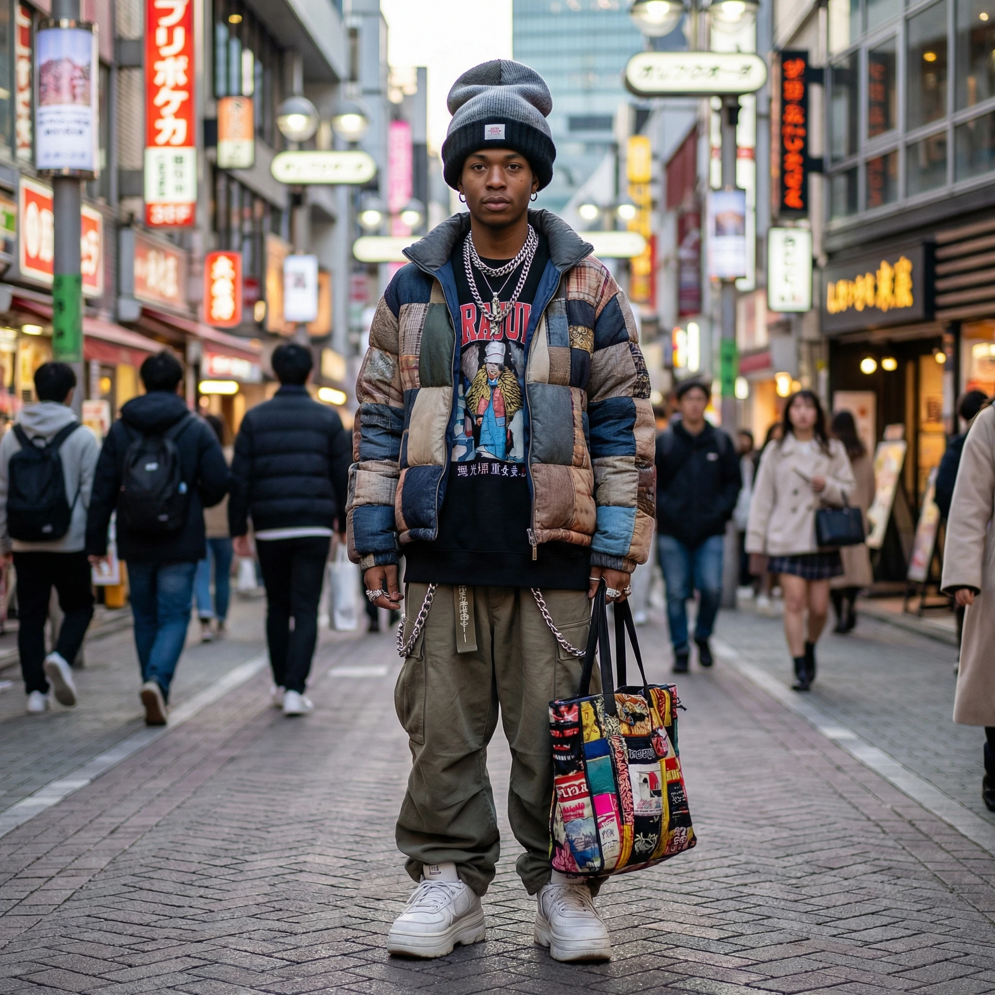 Звезда стритстайла в Токио — Nano Banana Pro промт