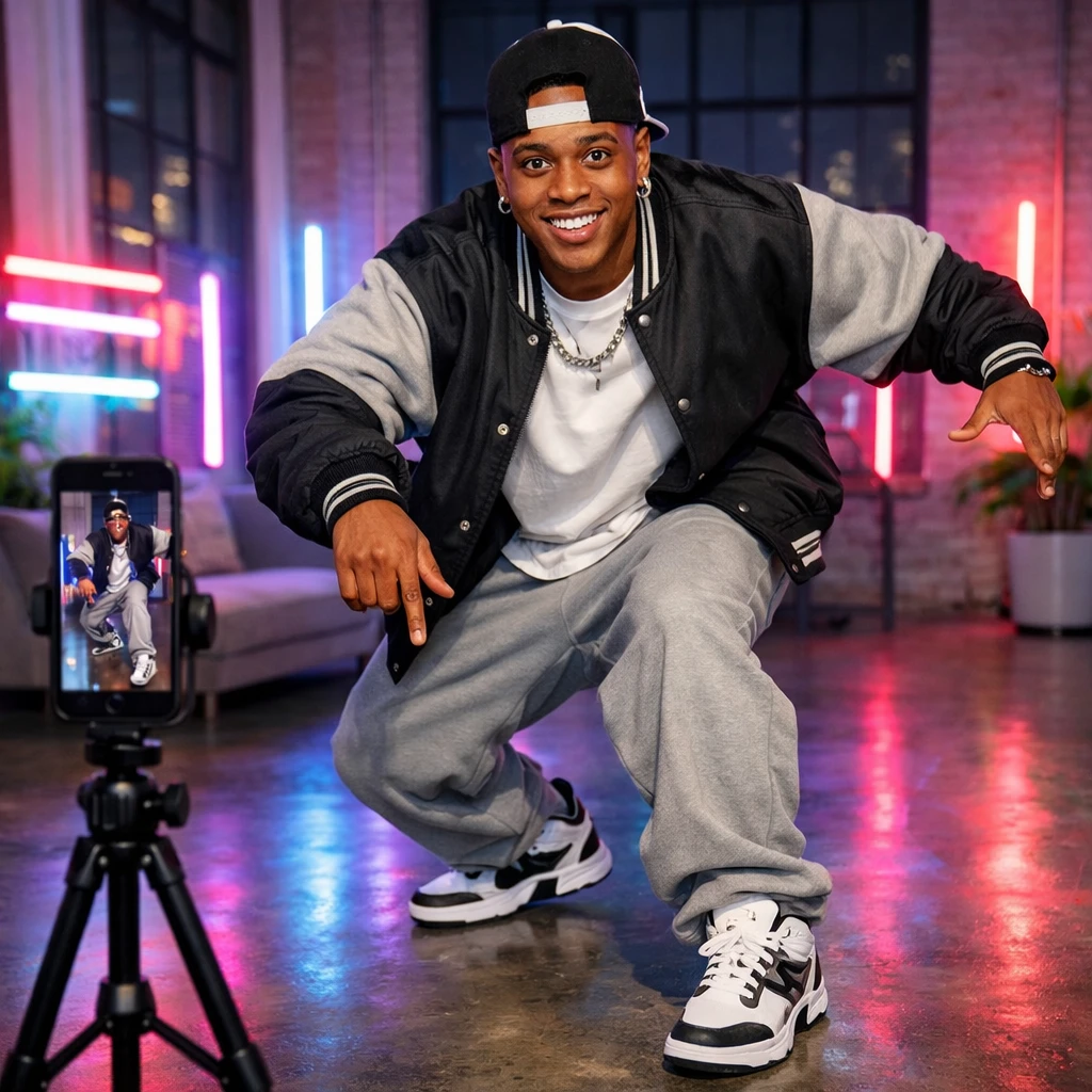 Звезда танцев в стиле TikTok — GPT Image 1.5 промт