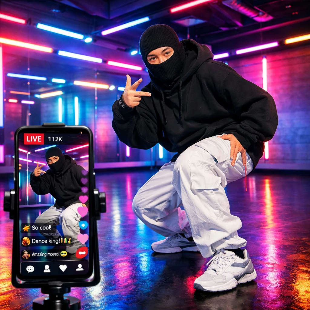 Звезда танцевального TikTok-челленджа — GPT Image 1.5 промт