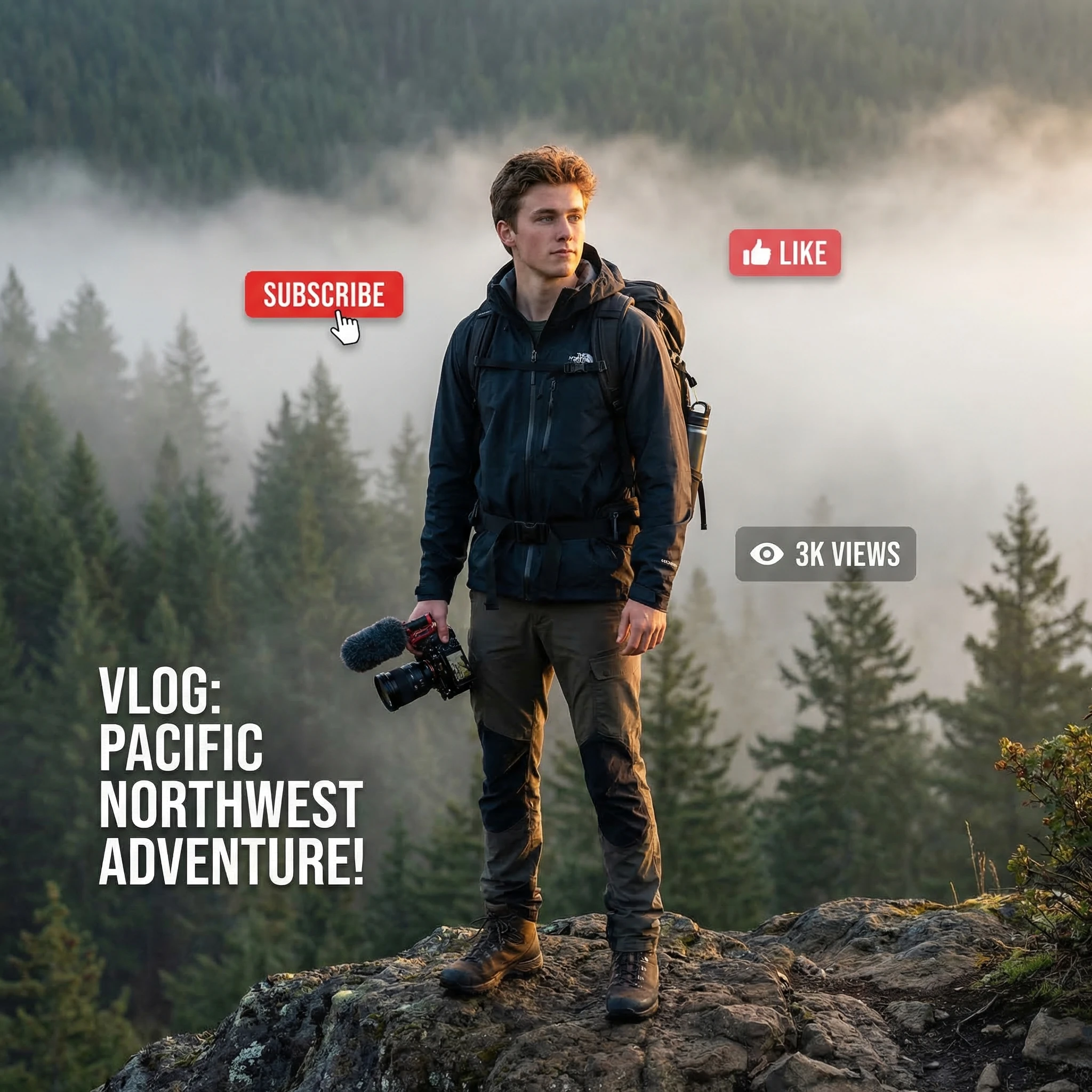 Звезда YouTube-канала об активном отдыхе — Nano Banana Pro промт